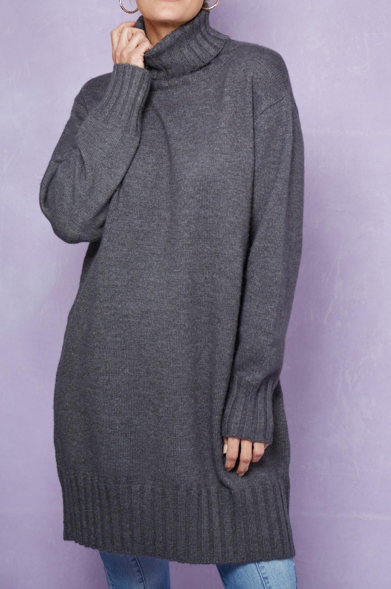 Garland Oversized Jumper - Raven - Isle of Mine Clothing - Knit Jumper One Size