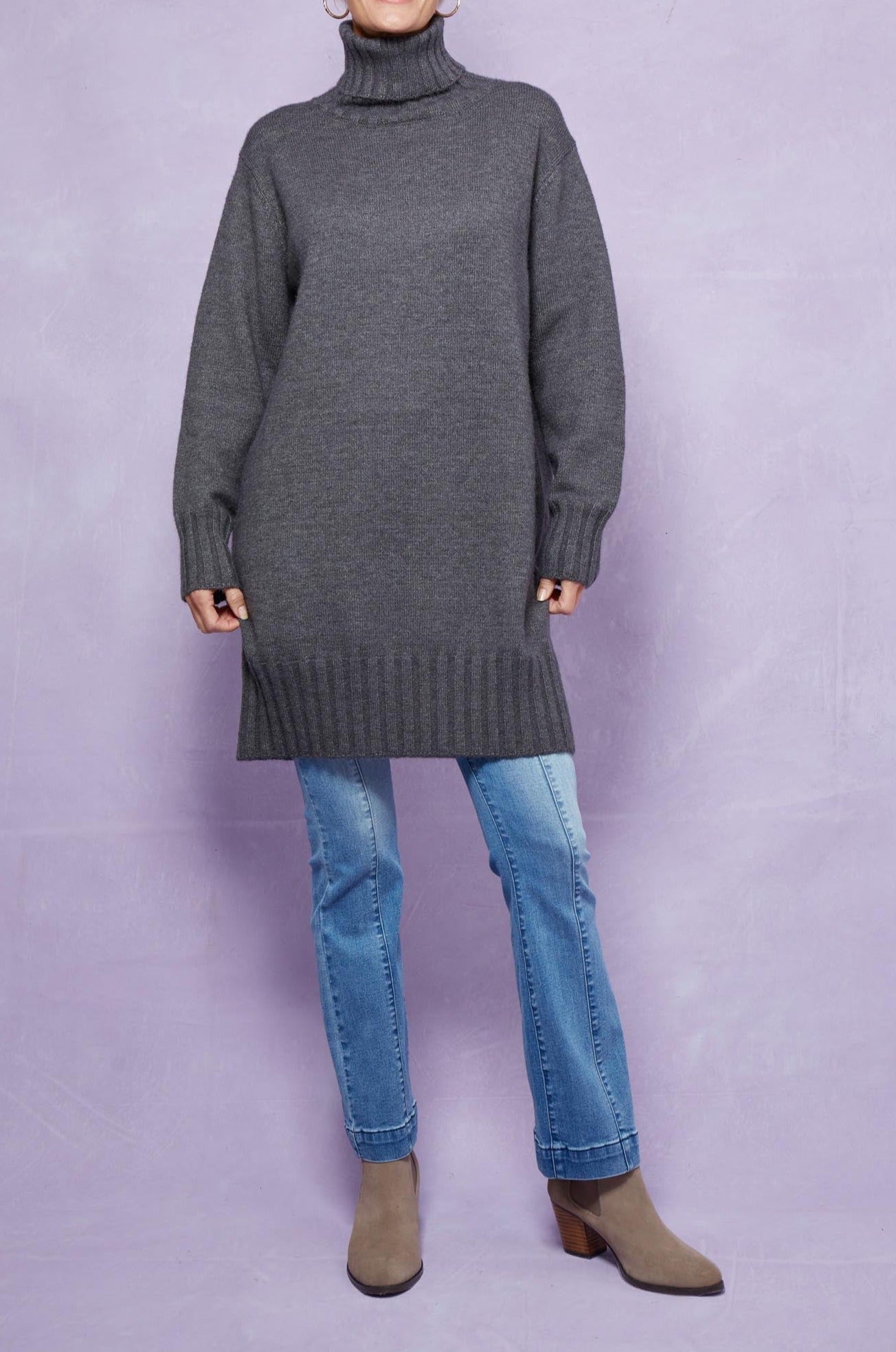 Garland Oversized Jumper - Raven - Isle of Mine Clothing - Knit Jumper One Size