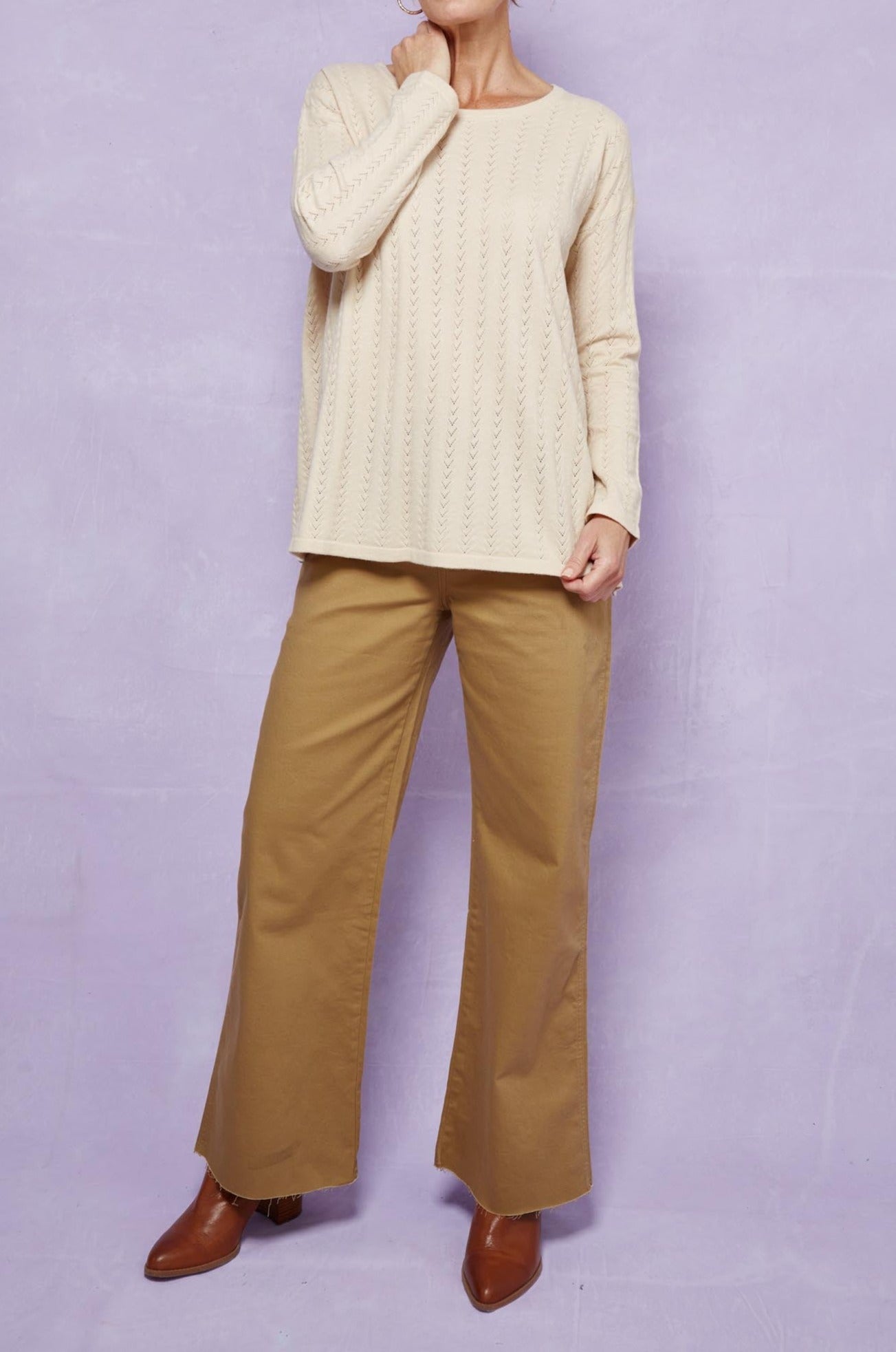 Thalia Jumper - Vanilla - Isle of Mine Clothing - Knit Jumper