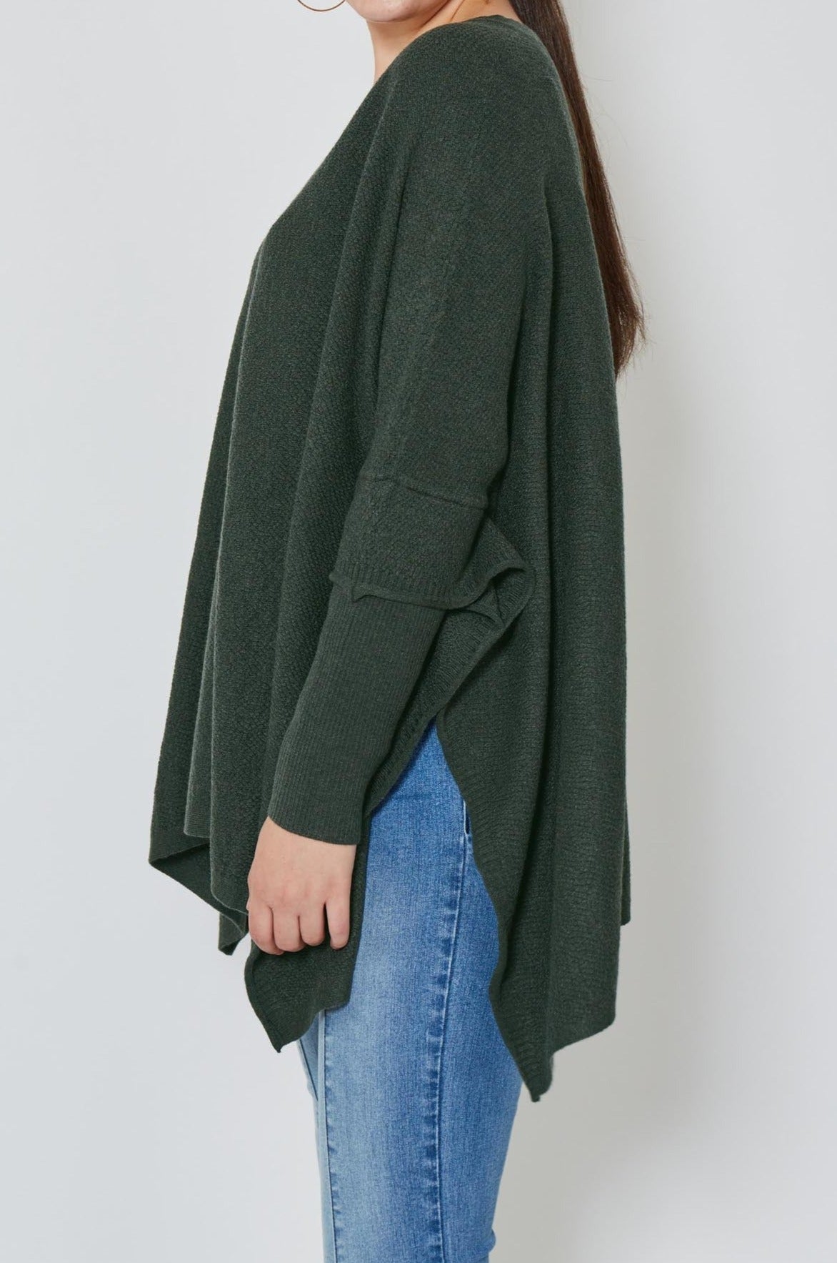 Carson Poncho - Gable - Isle of Mine Clothing - Knit Poncho One Size