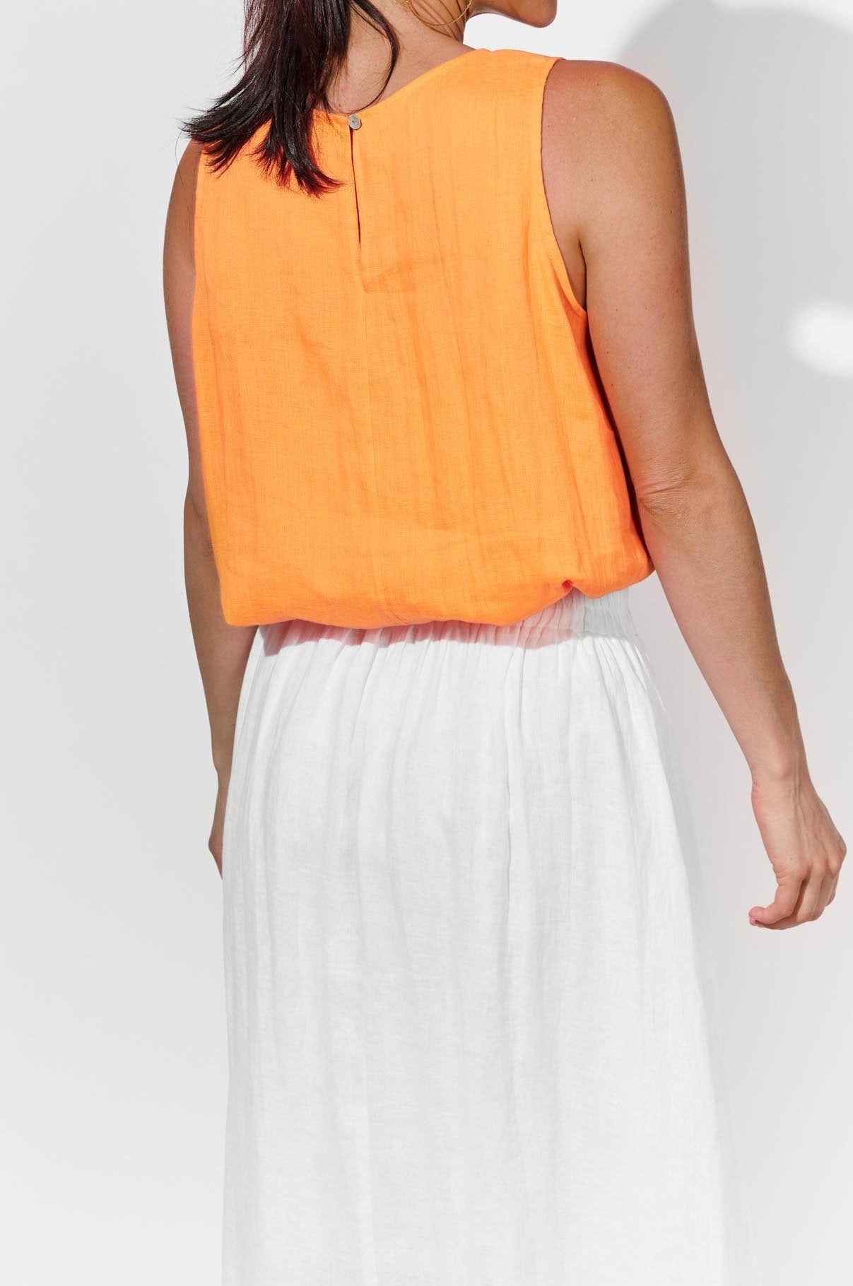 Nusa Tank - Melon - Isle of Mine Clothing - Top Sleeveless Linen