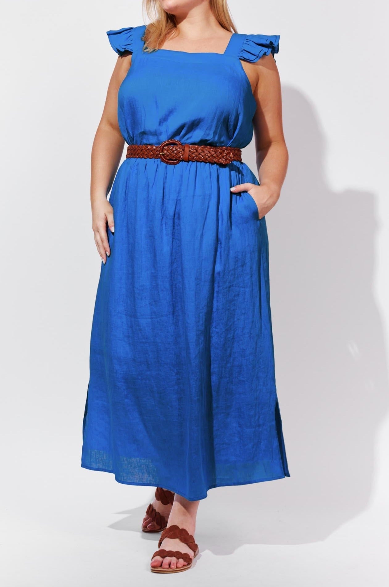 Nusa Skirt - Cobalt - Isle of Mine Clothing - Skirt Maxi Linen