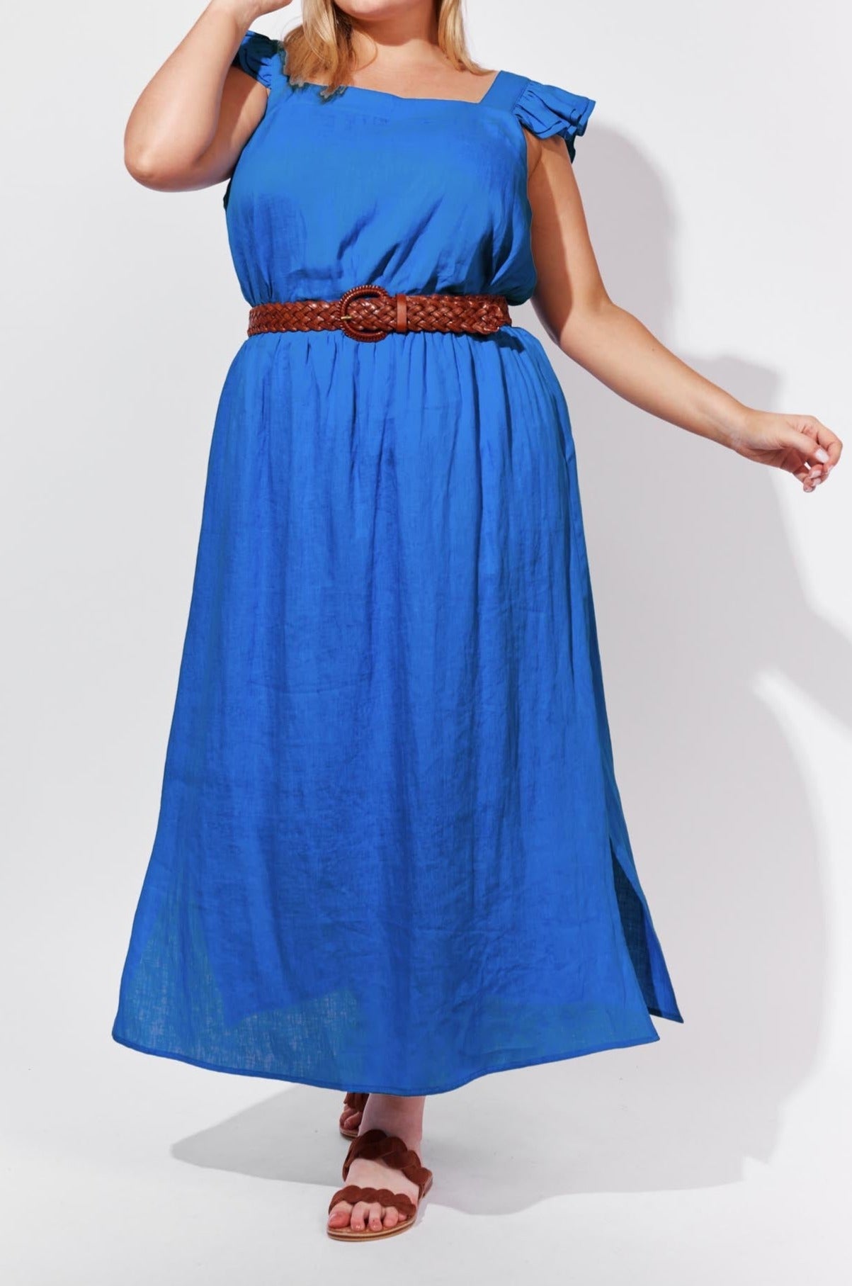 Nusa Skirt - Cobalt - Isle of Mine Clothing - Skirt Maxi Linen