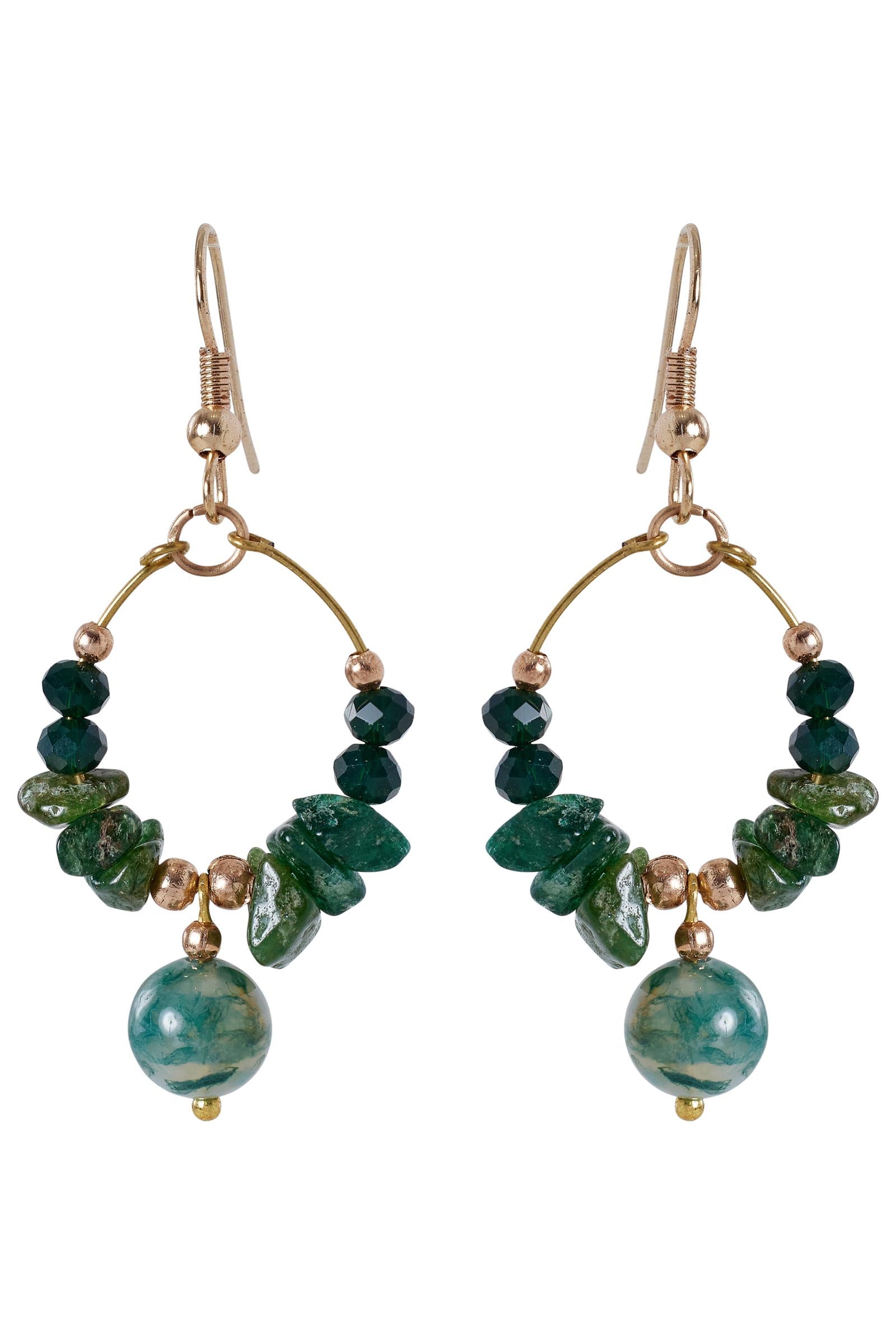 Carson Earring - Forest Stone