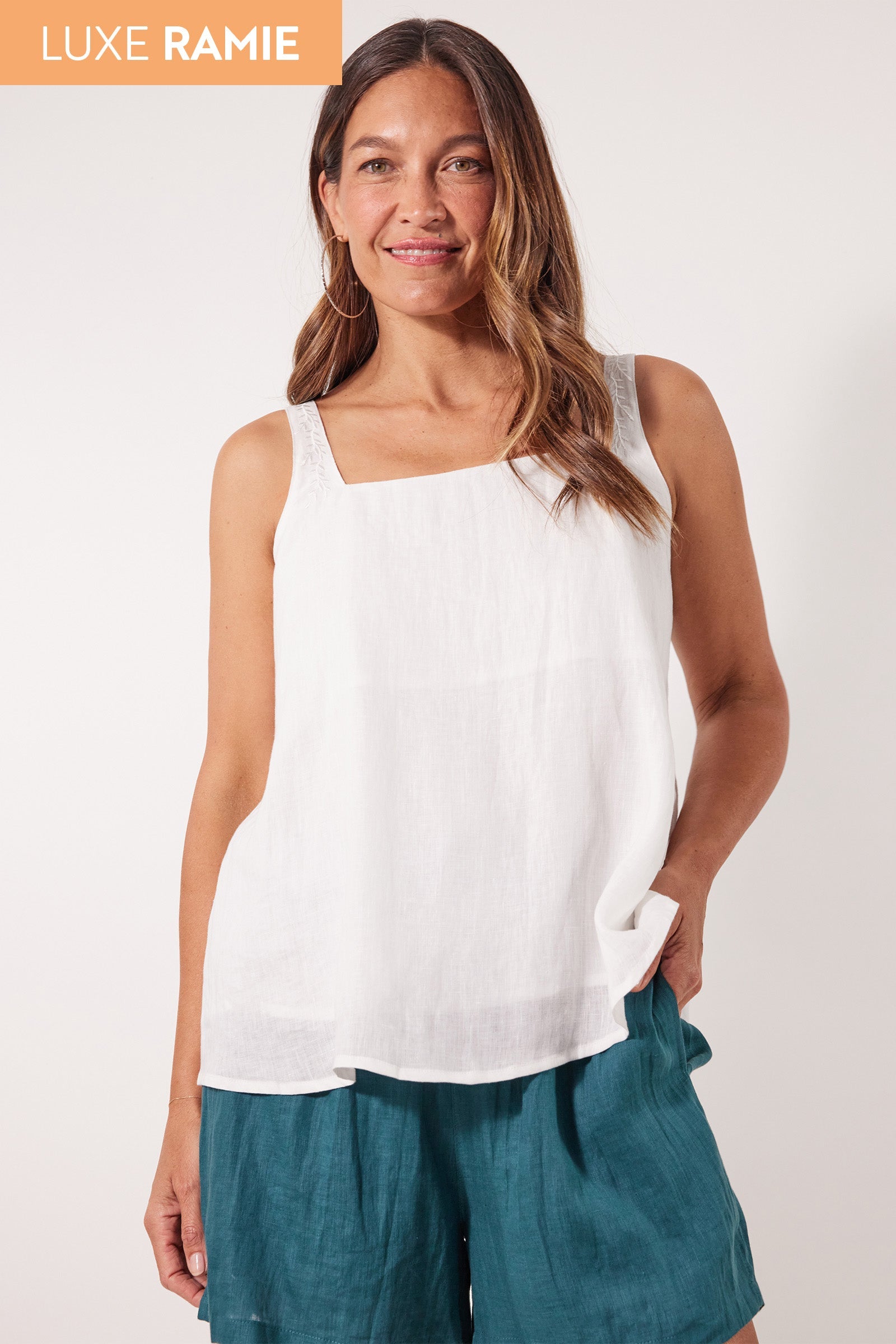 Gala Tank - Lotus - Isle of Mine Clothing - Top Sleeveless Ramie