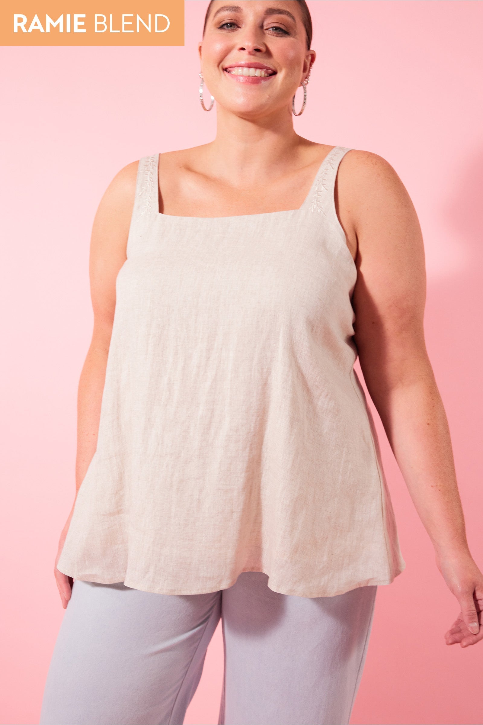 Gala Tank - Canvas - Isle of Mine Clothing - Top Sleeveless Linen