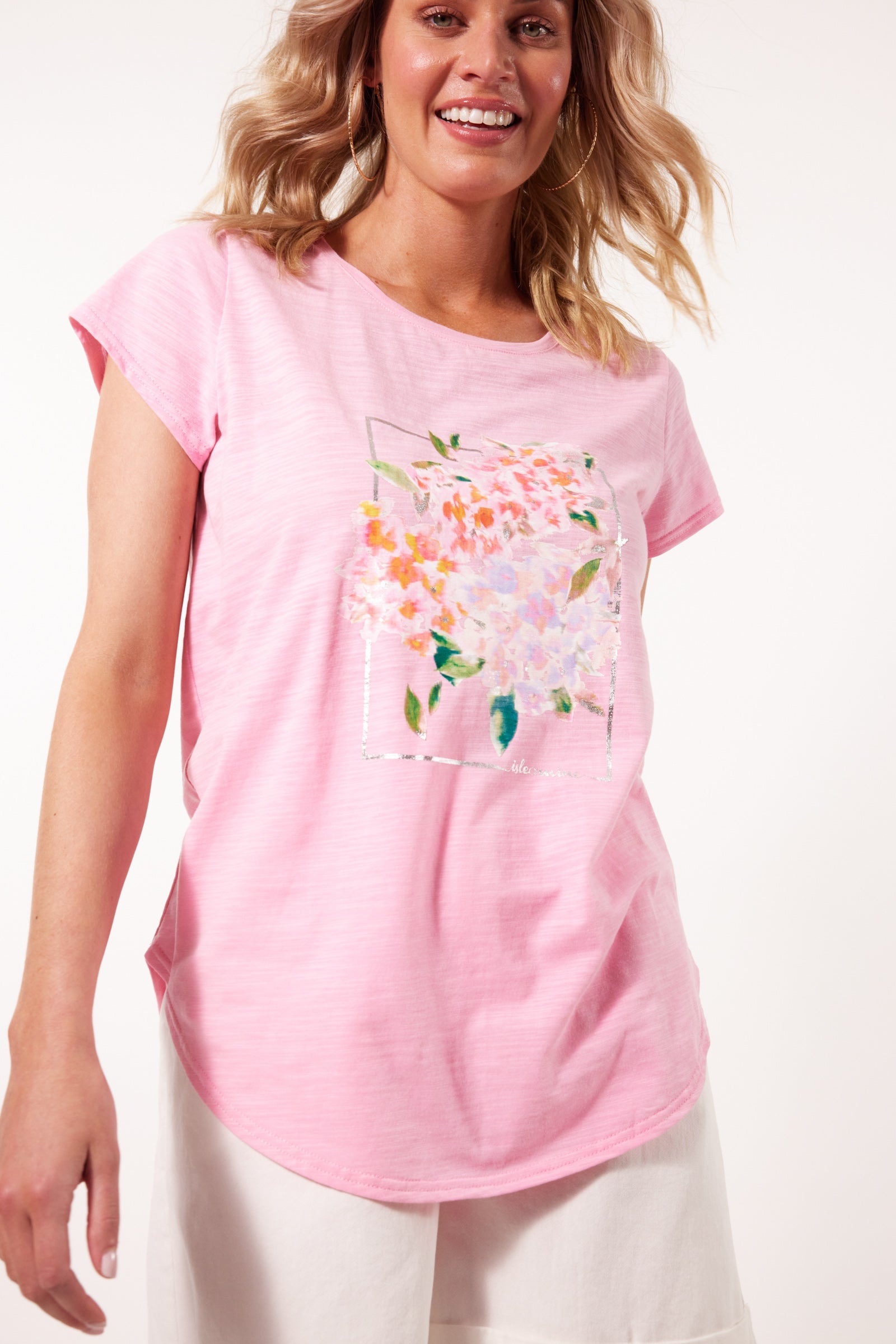 Arbour Tshirt - Peony - Isle of Mine Clothing - Top Tshirt S/S