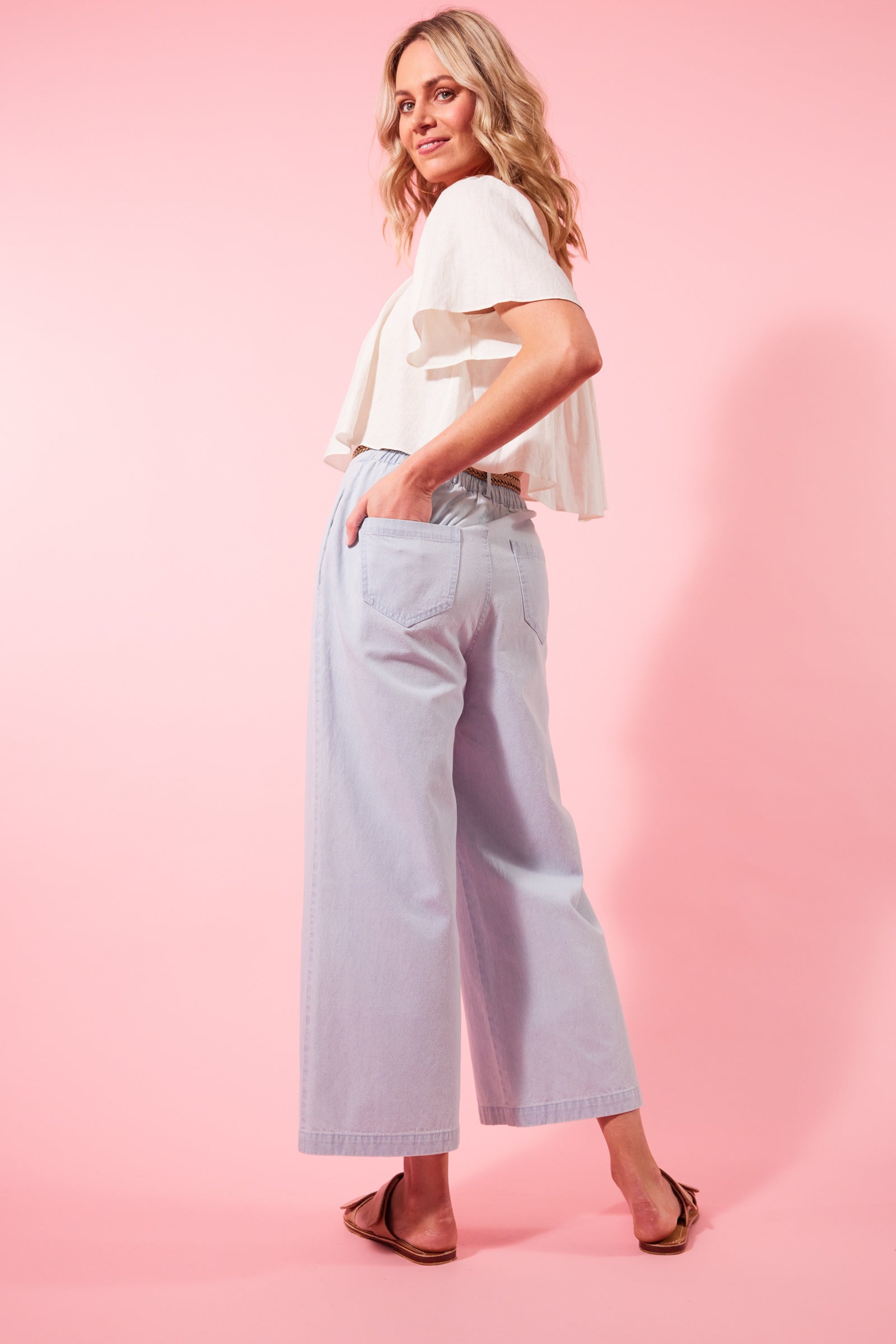 Viola Pant - Breeze - Isle of Mine Clothing - Denim Jean Wide Leg