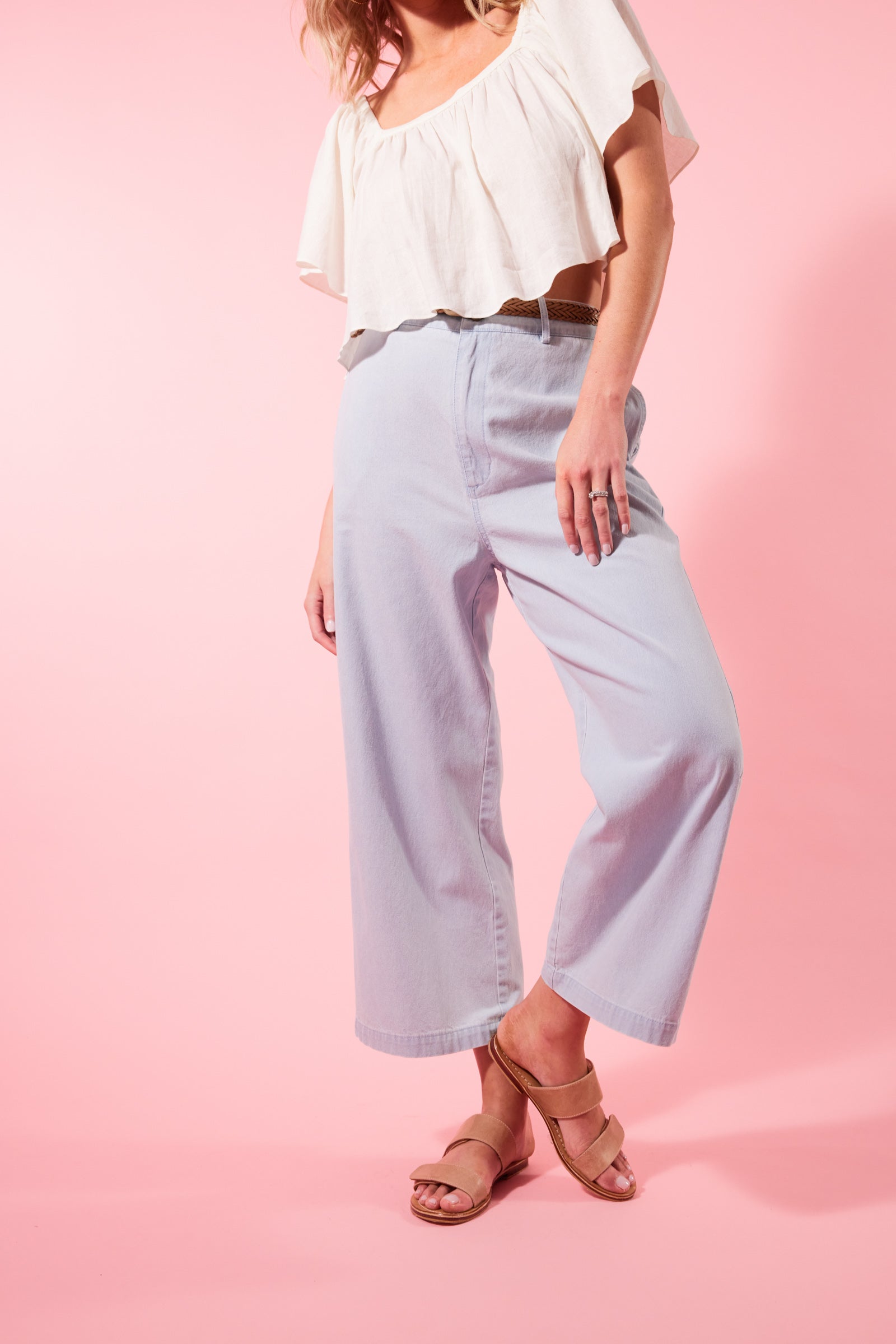 Viola Pant - Breeze - Isle of Mine Clothing - Denim Jean Wide Leg