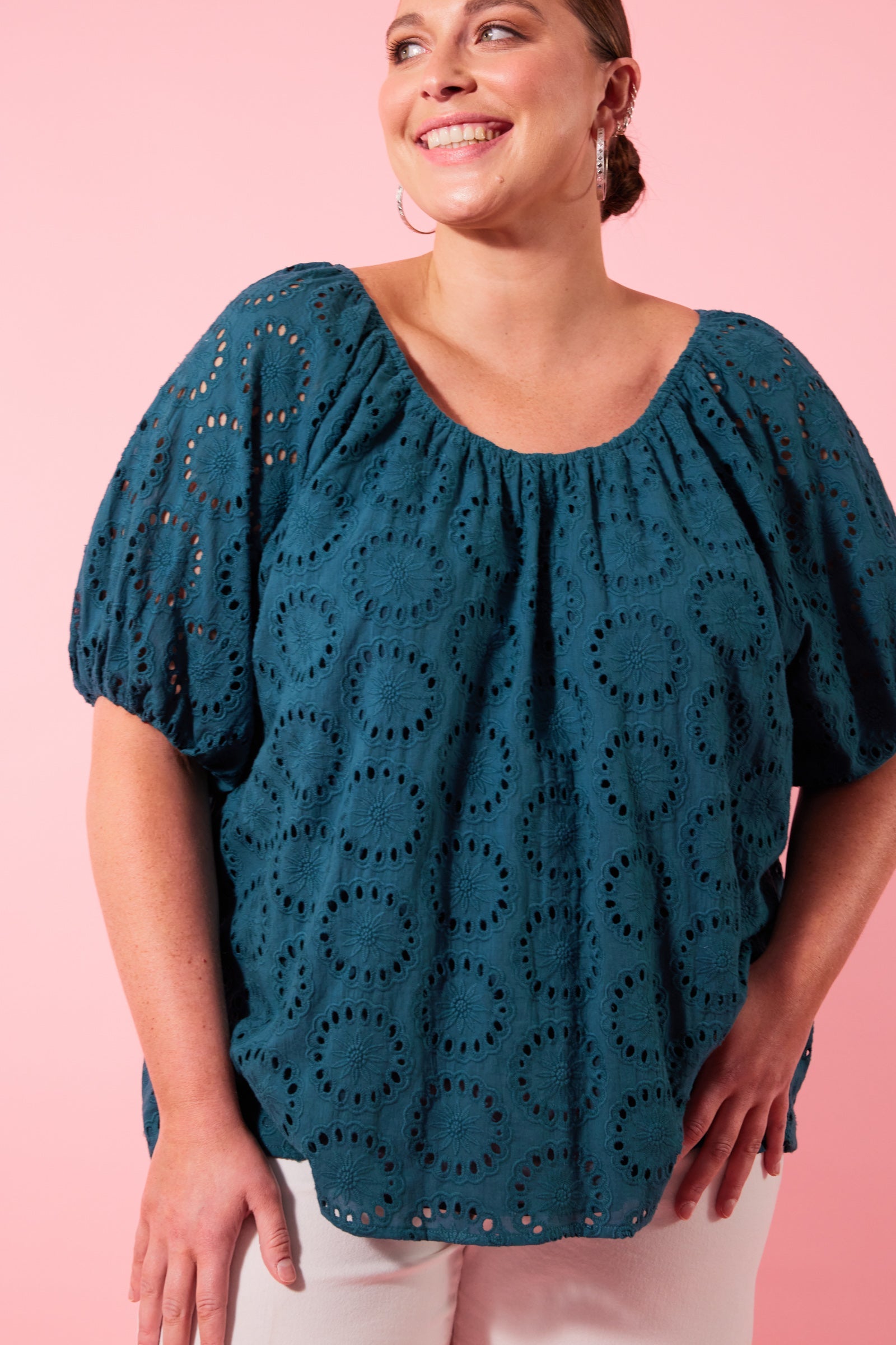 Parterre Top - Teal - Isle of Mine Clothing - Top S/S