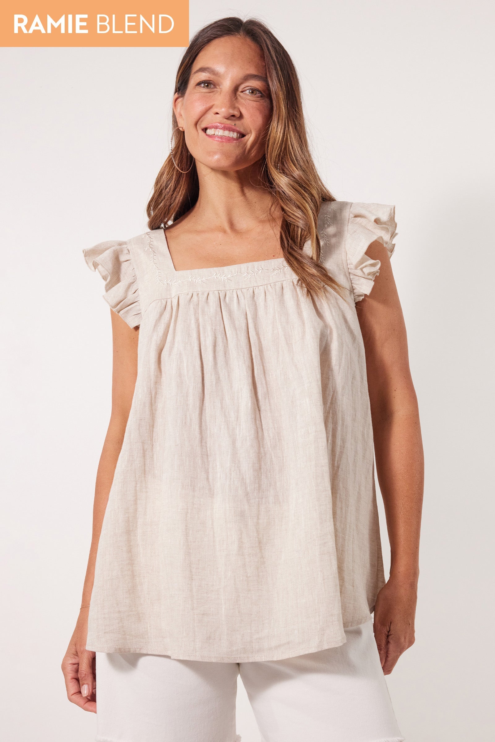 Gala Top - Canvas - Isle of Mine Clothing - Top Sleeveless Linen