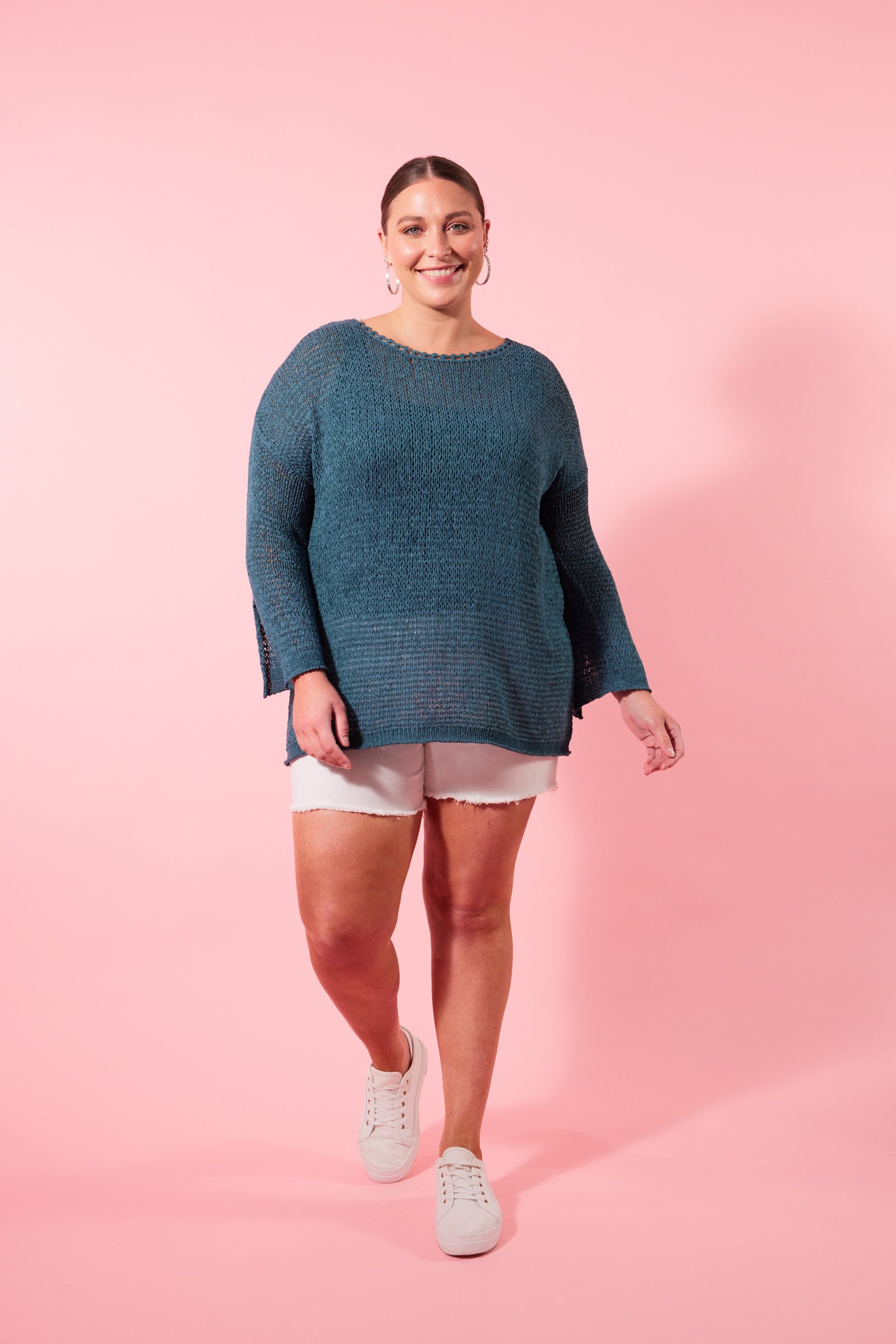 Marquee Jumper - Teal - Isle of Mine Clothing - Knit Jumper One Size