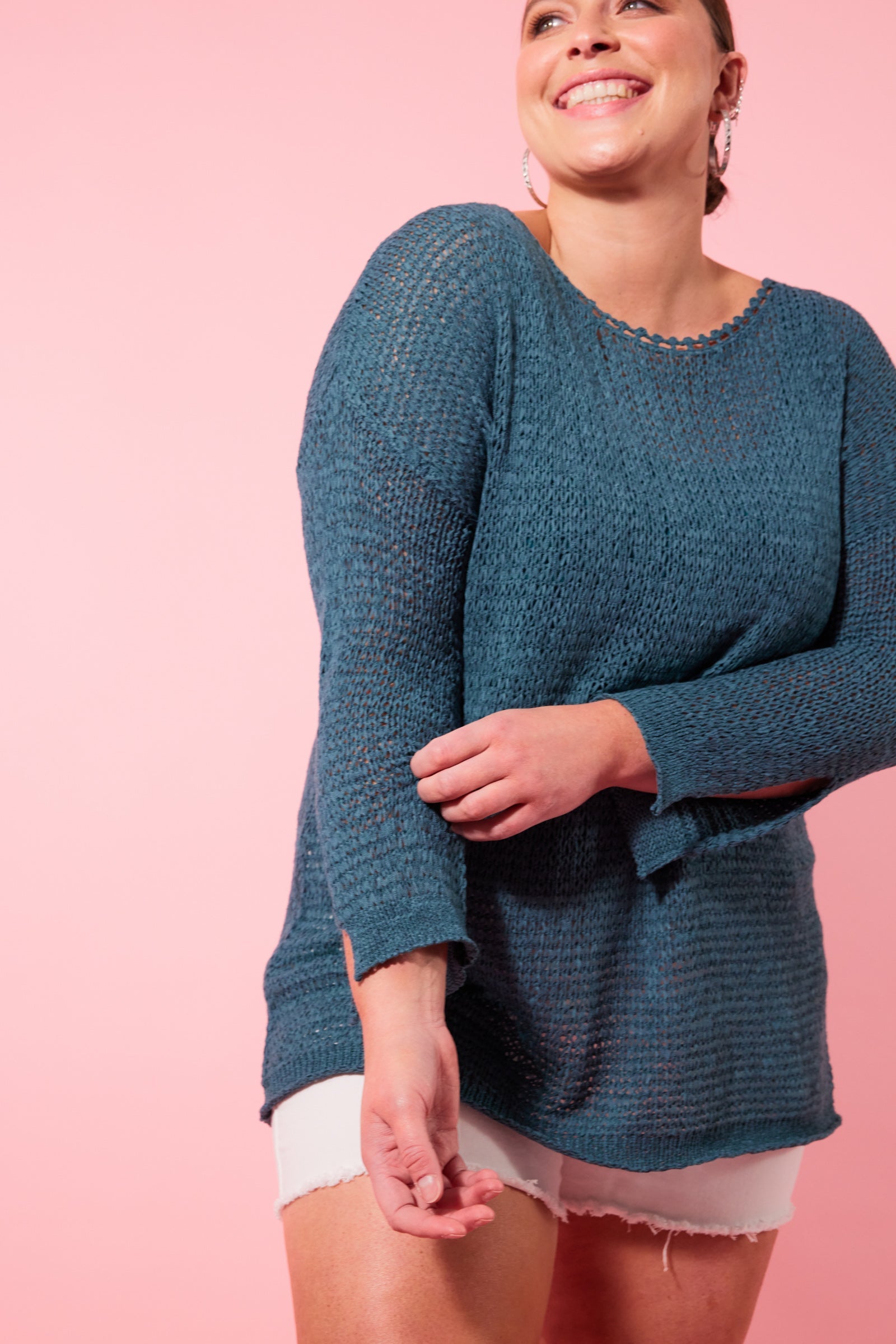 Marquee Jumper - Teal - Isle of Mine Clothing - Knit Jumper One Size