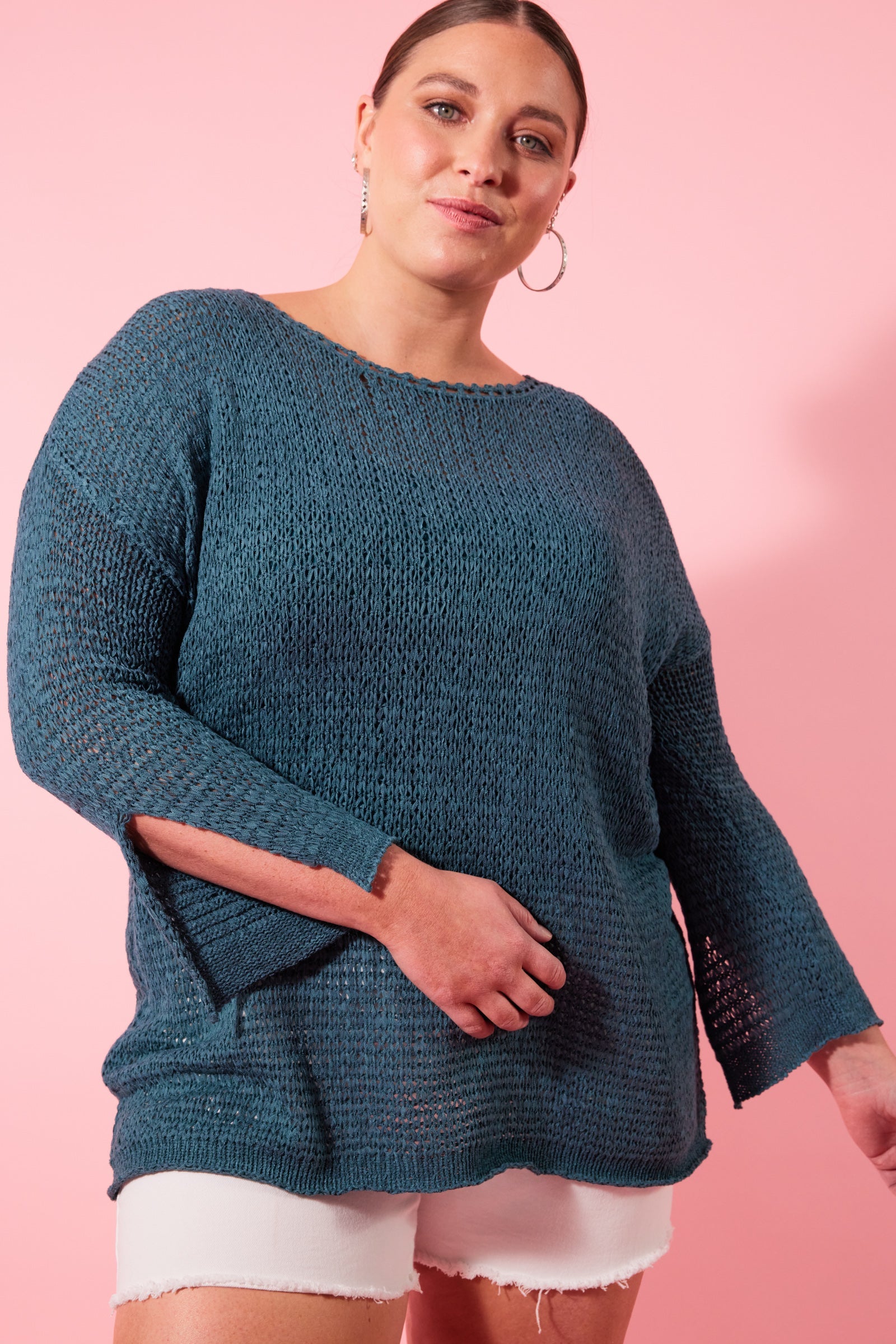 Marquee Jumper - Teal - Isle of Mine Clothing - Knit Jumper One Size