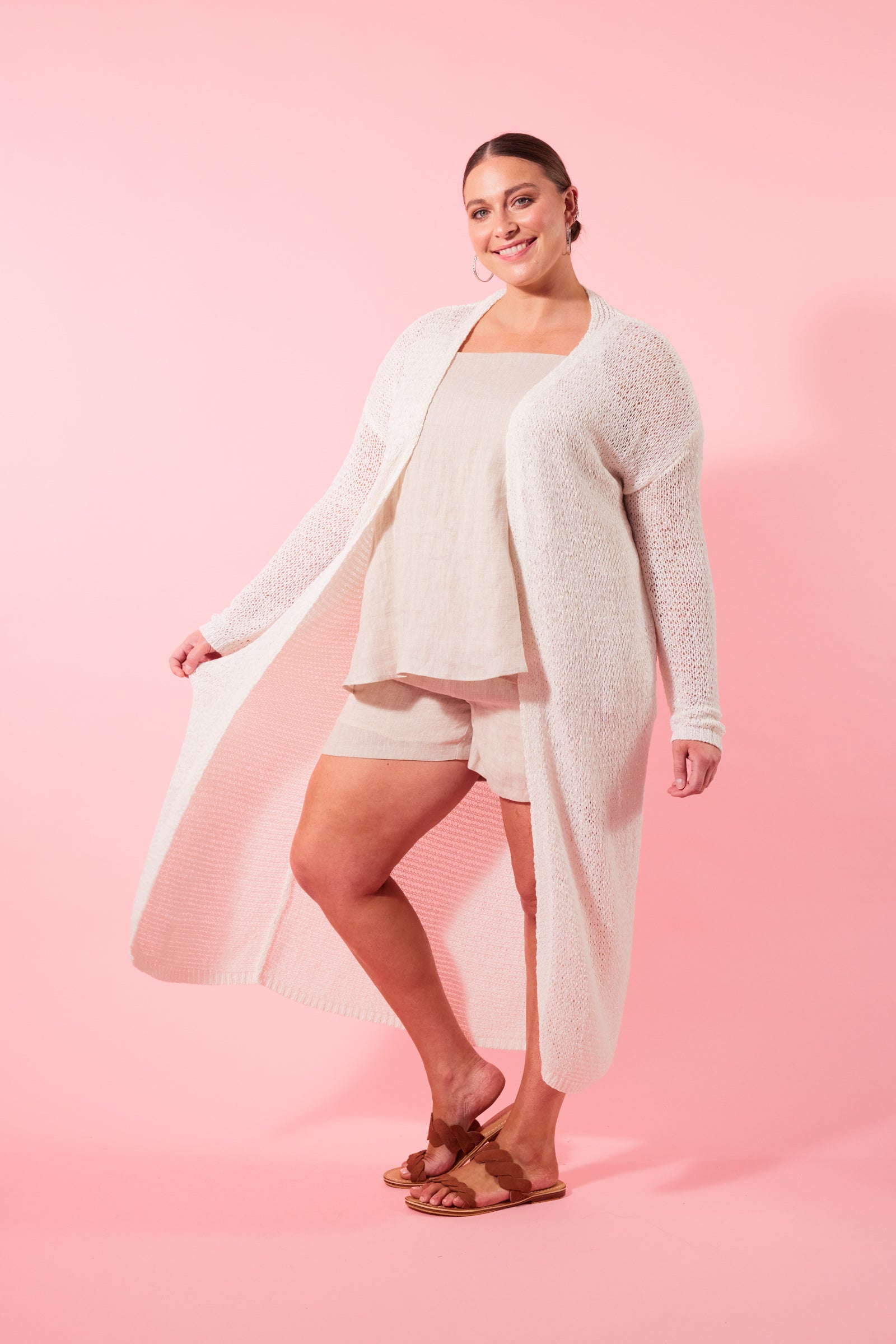 Marquee Cardigan - Lotus - Isle of Mine Clothing - Knit Cardigan Long