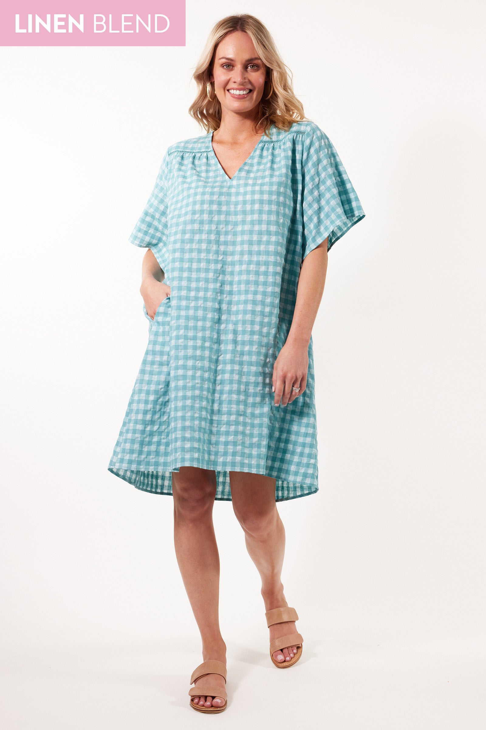 Alfresco Dress - Haze - Isle of Mine Clothing - Dress Mini Linen One Size