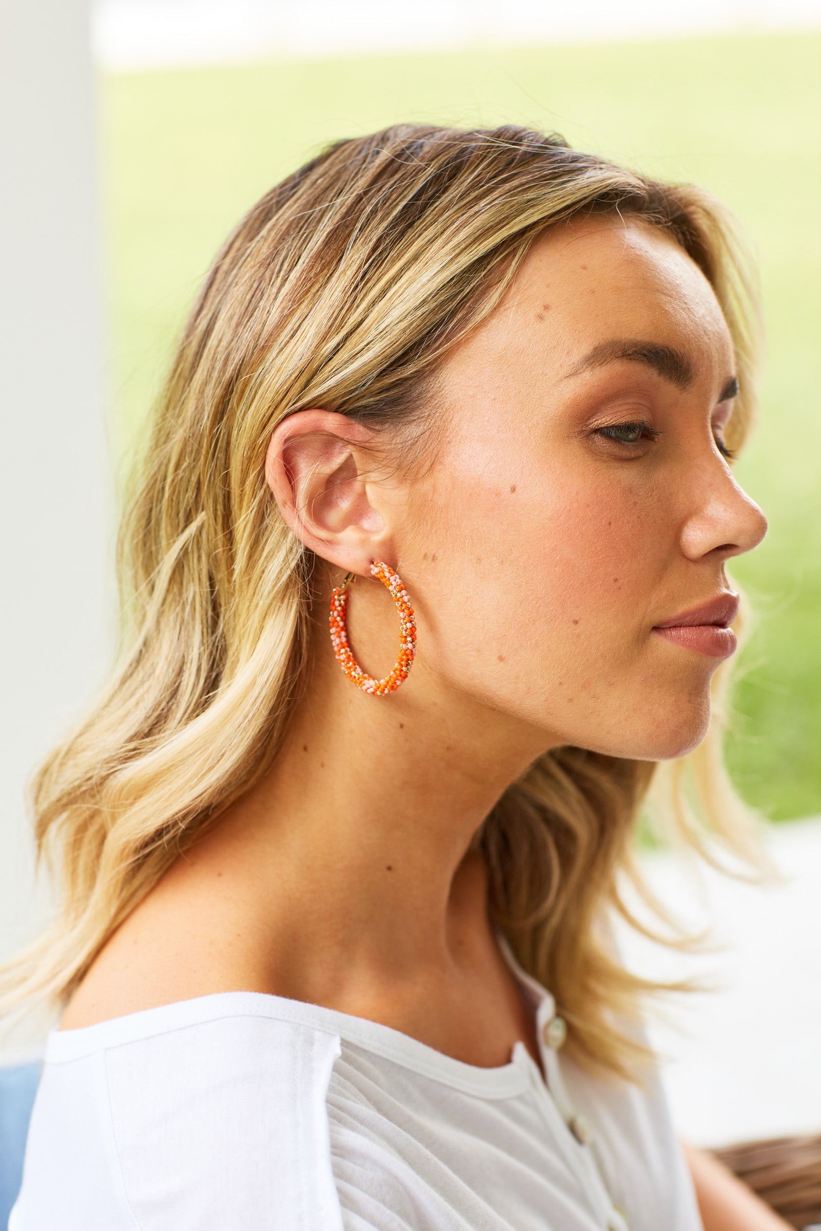 Soiree Hoop Earring - Peony - Isle of Mine Earring
