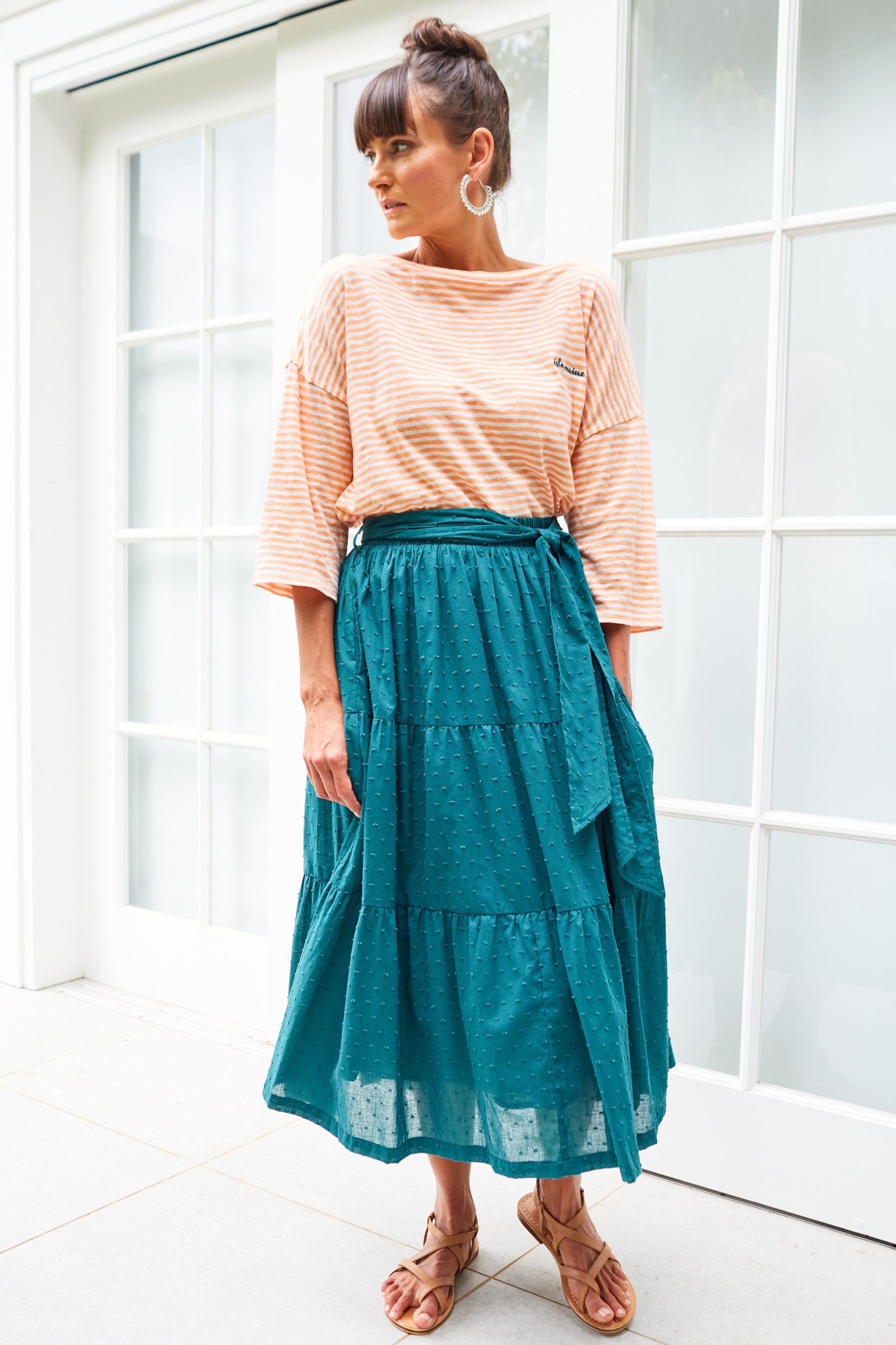 Soiree Skirt - Teal - Isle of Mine Clothing - Skirt Mid