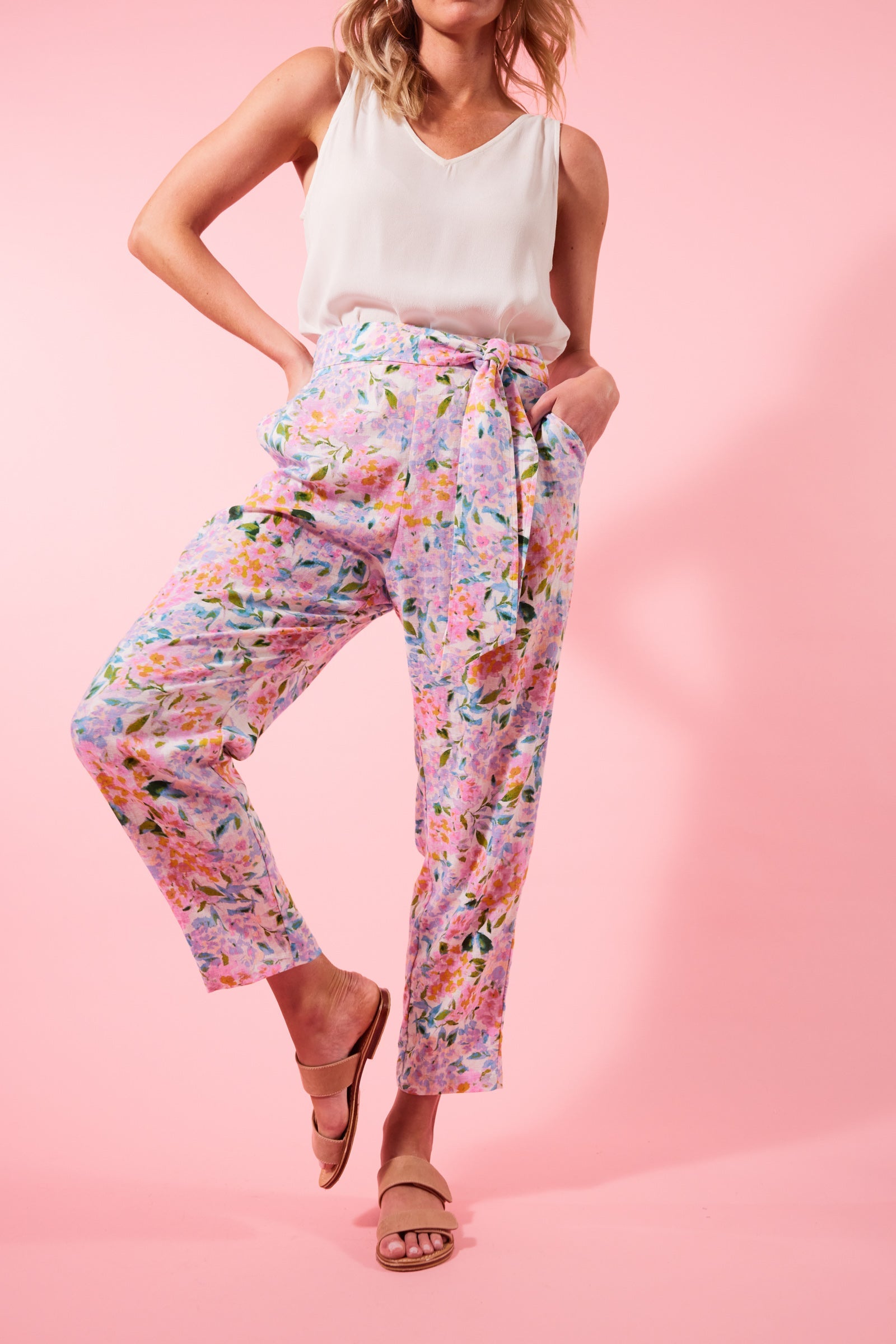 Flora Pant - Salt Hydrangea - Isle of Mine Clothing - Pant Relaxed