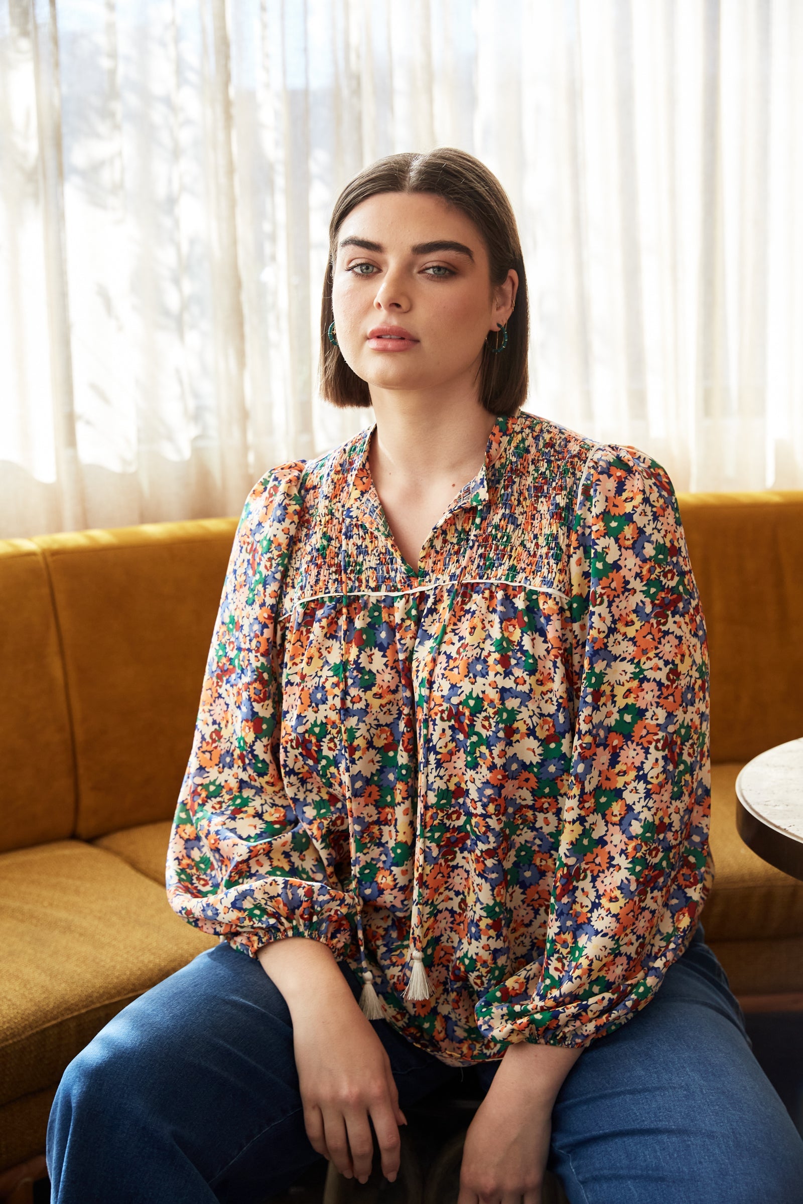 Romance Blouse - Meadow Bloom - Isle of Mine Clothing - Top 3/4 Sleeve