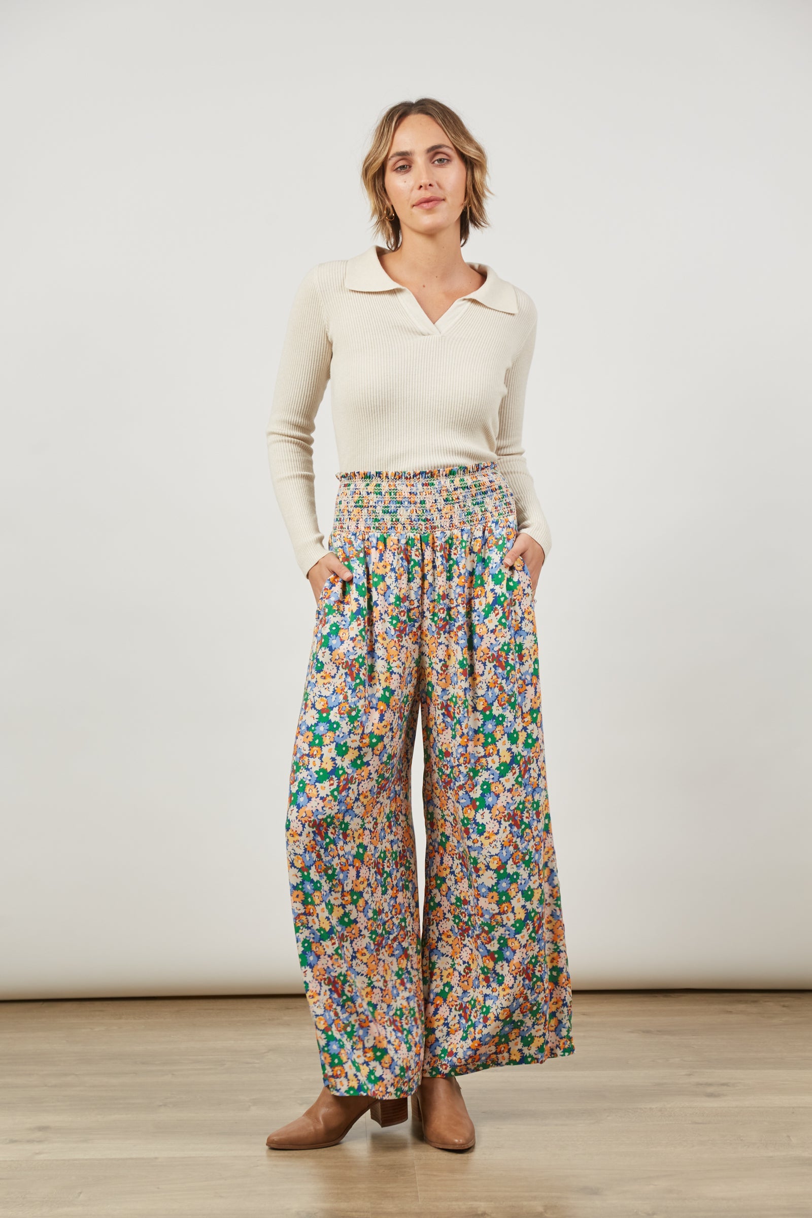 Euphoria Pant - Meadow Bloom - Isle of Mine Clothing - Pant Wide