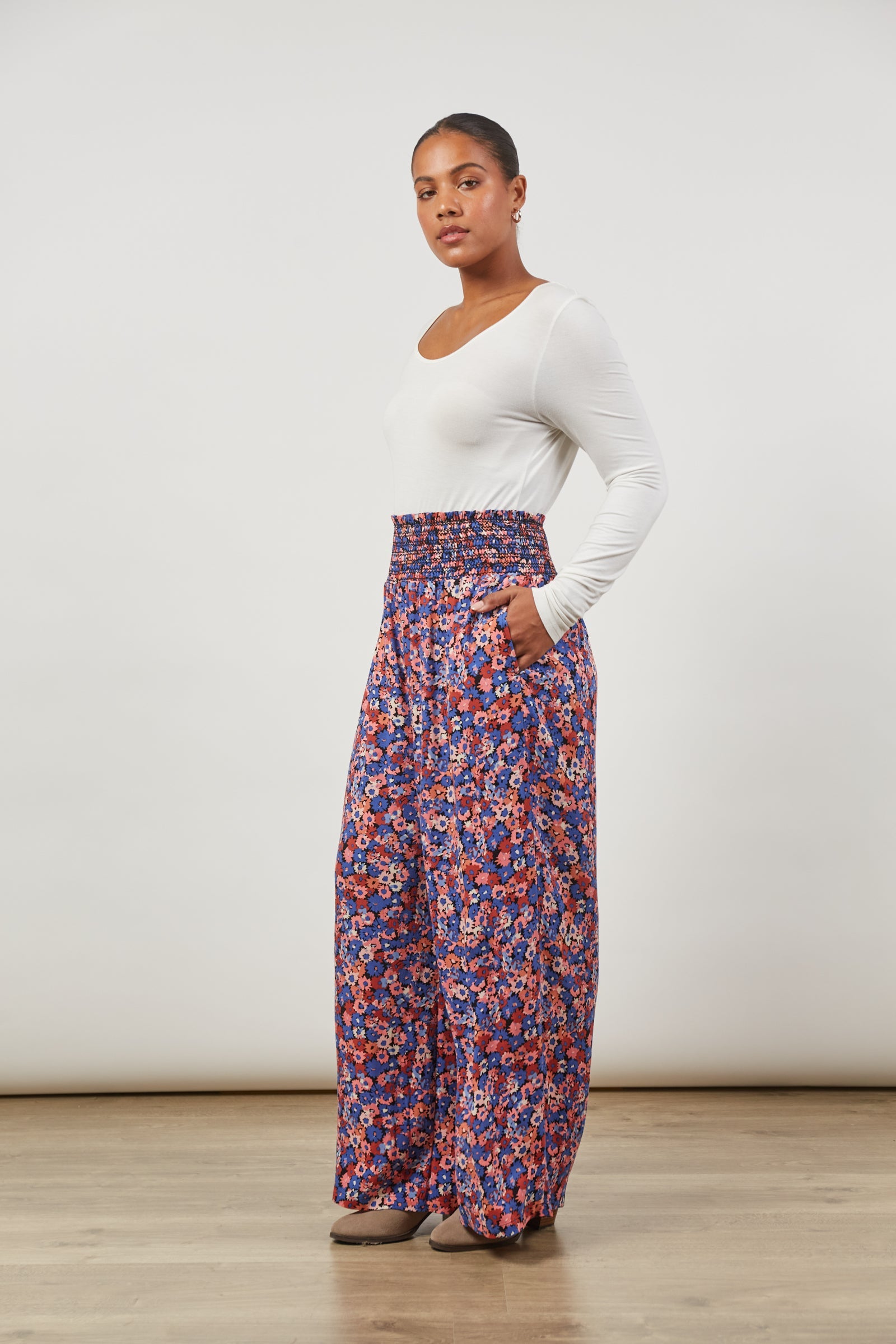 Euphoria Pant - Azure Bloom - Isle of Mine Clothing - Pant Wide