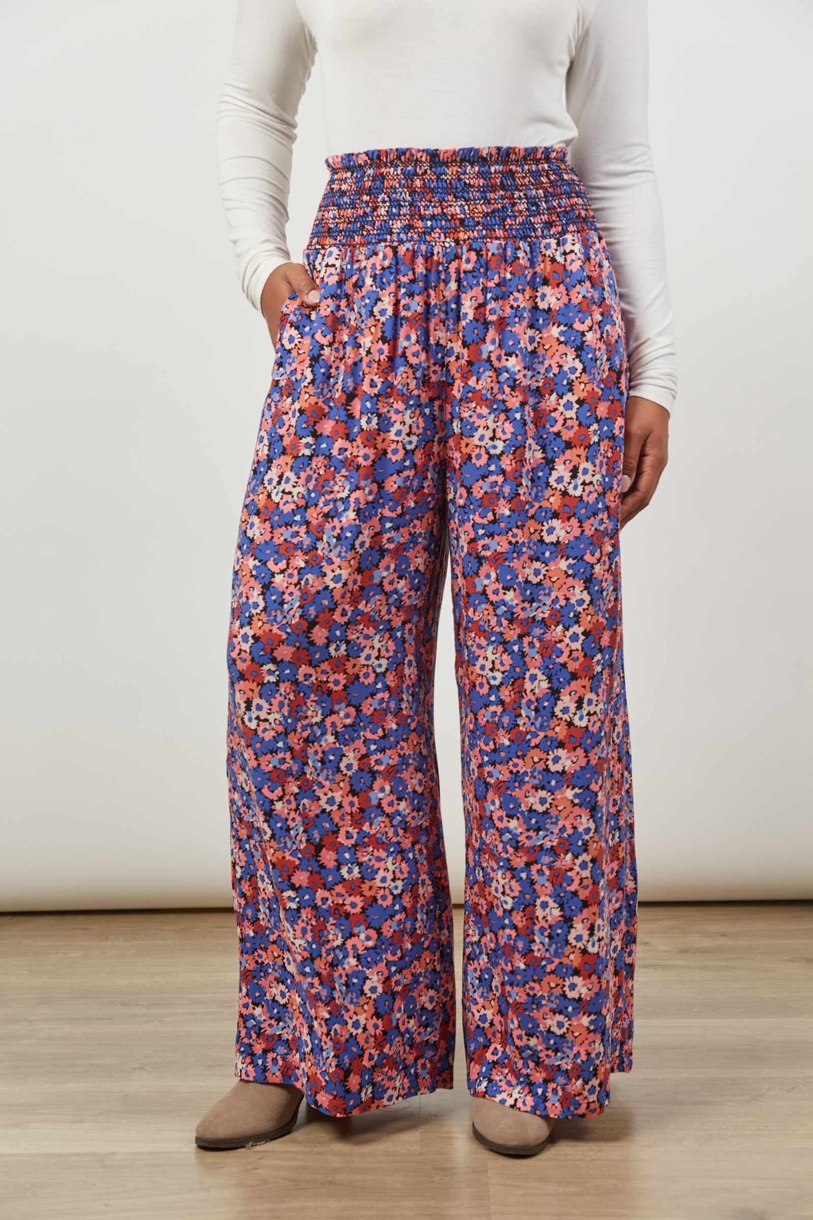 Euphoria Pant - Azure Bloom - Isle of Mine Clothing - Pant Wide