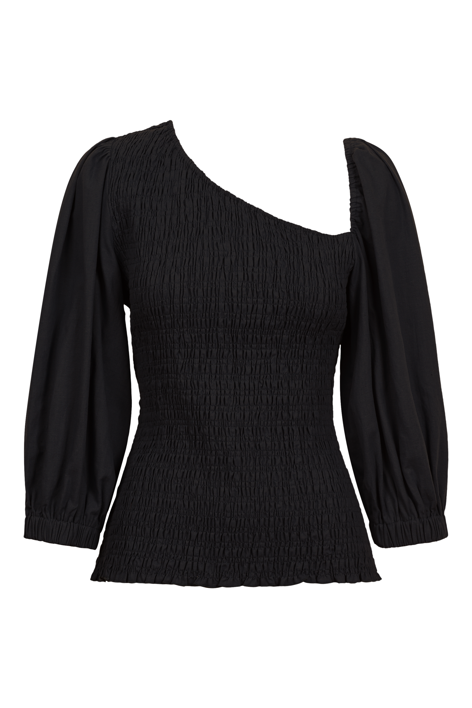 Panorama Shirred Top - Onyx
