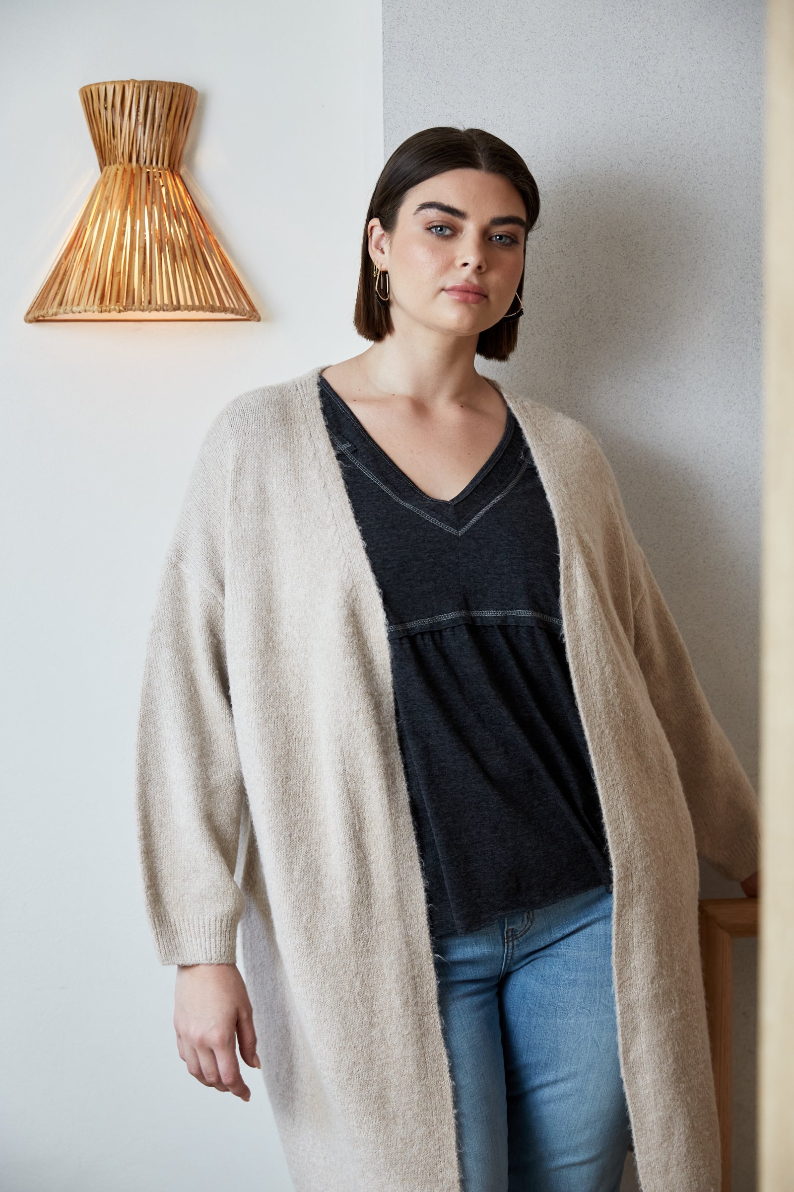 Avenue Cardigan - Buff - Isle of Mine Clothing - Knit Cardigan One Size