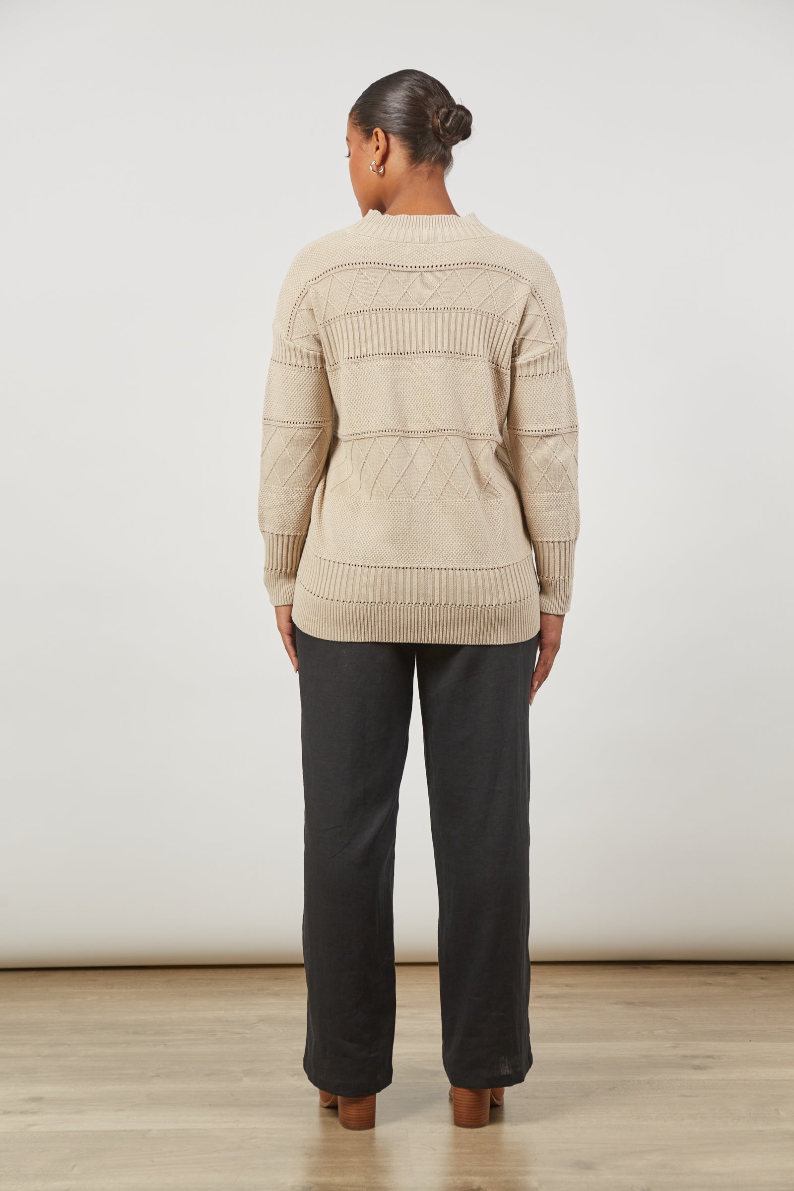 Metro Jumper - Buff - Isle of Mine Clothing - Knit Jumper