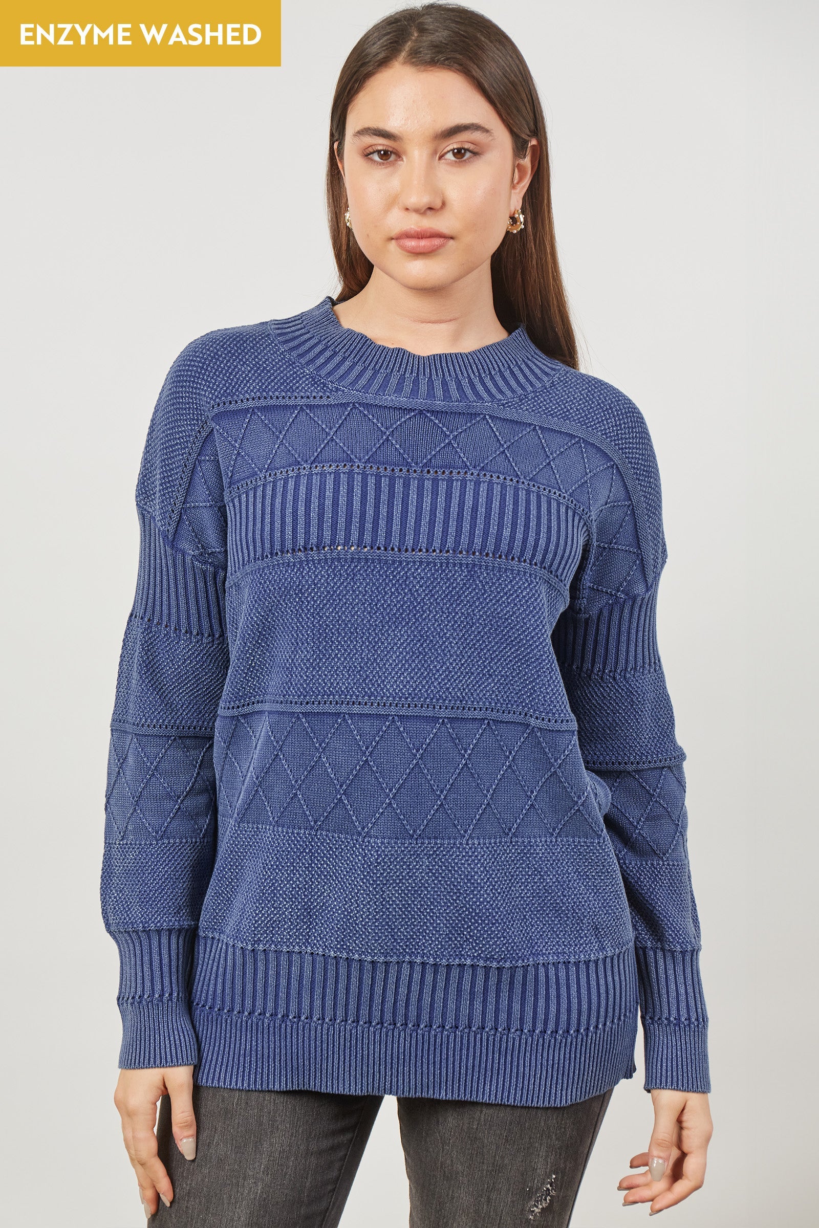 Metro Jumper - Azure - Isle of Mine Clothing - Knit Jumper