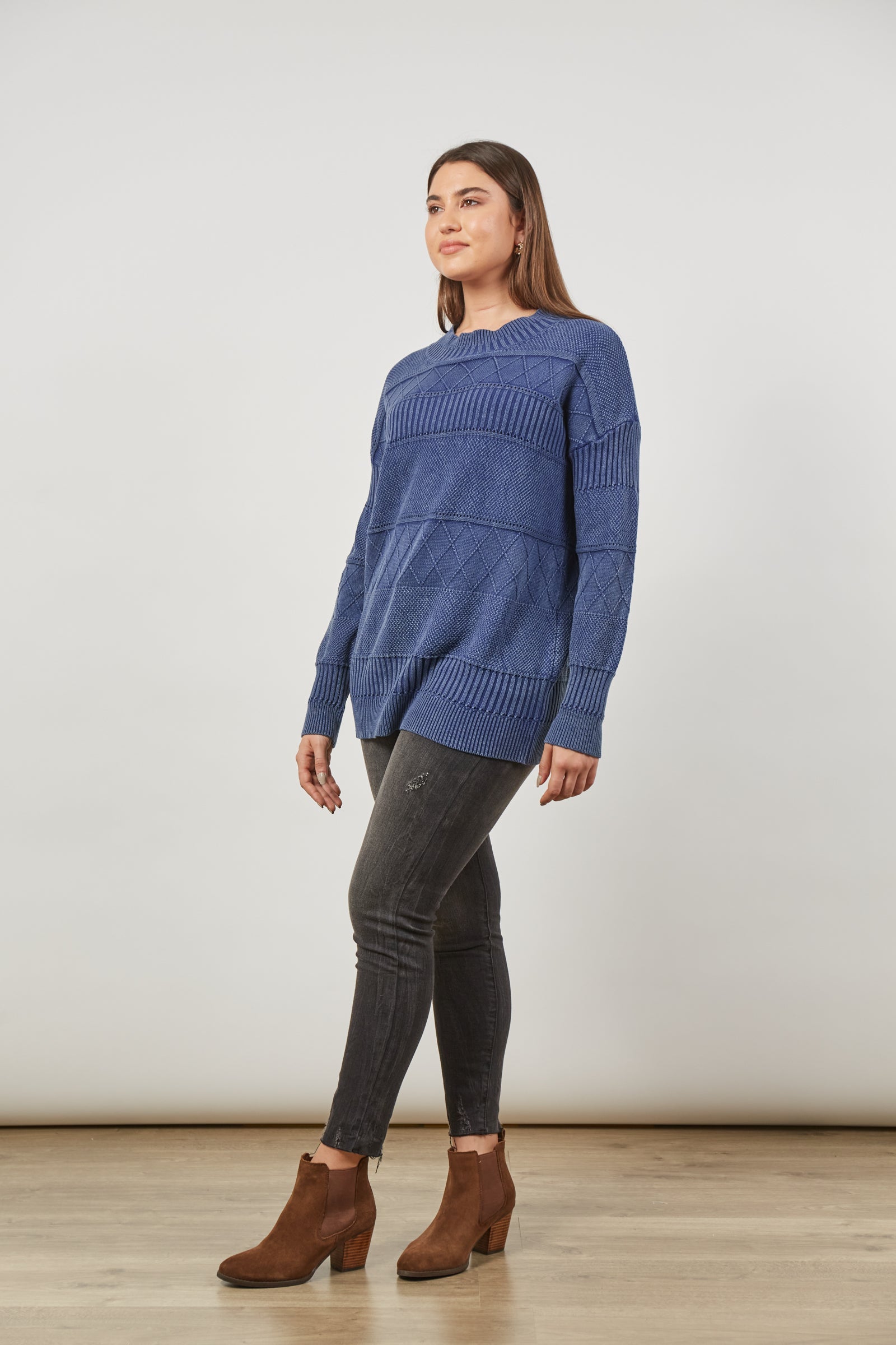 Metro Jumper - Azure - Isle of Mine Clothing - Knit Jumper