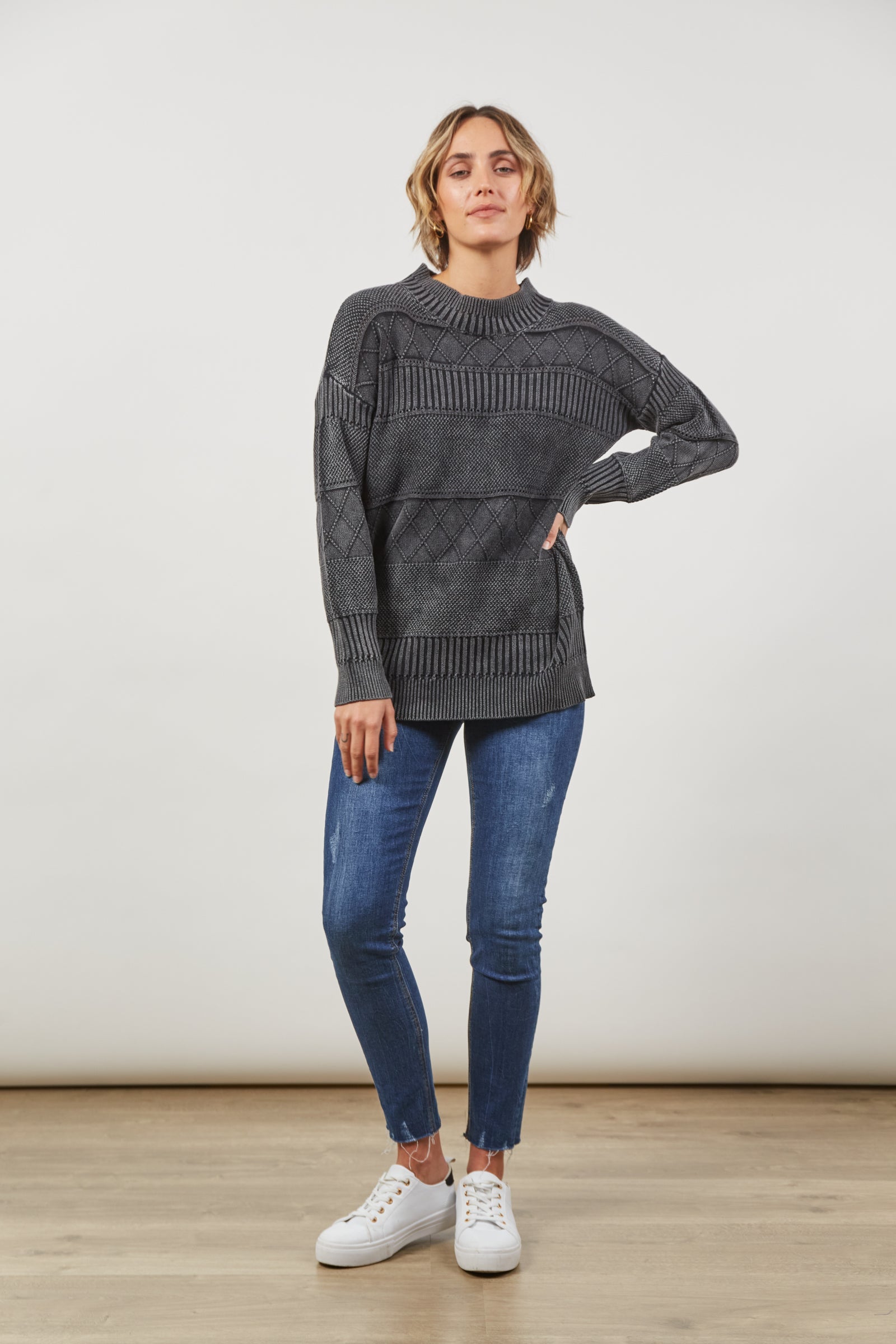 Metro Jumper - Ash - Isle of Mine Clothing - Knit Jumper