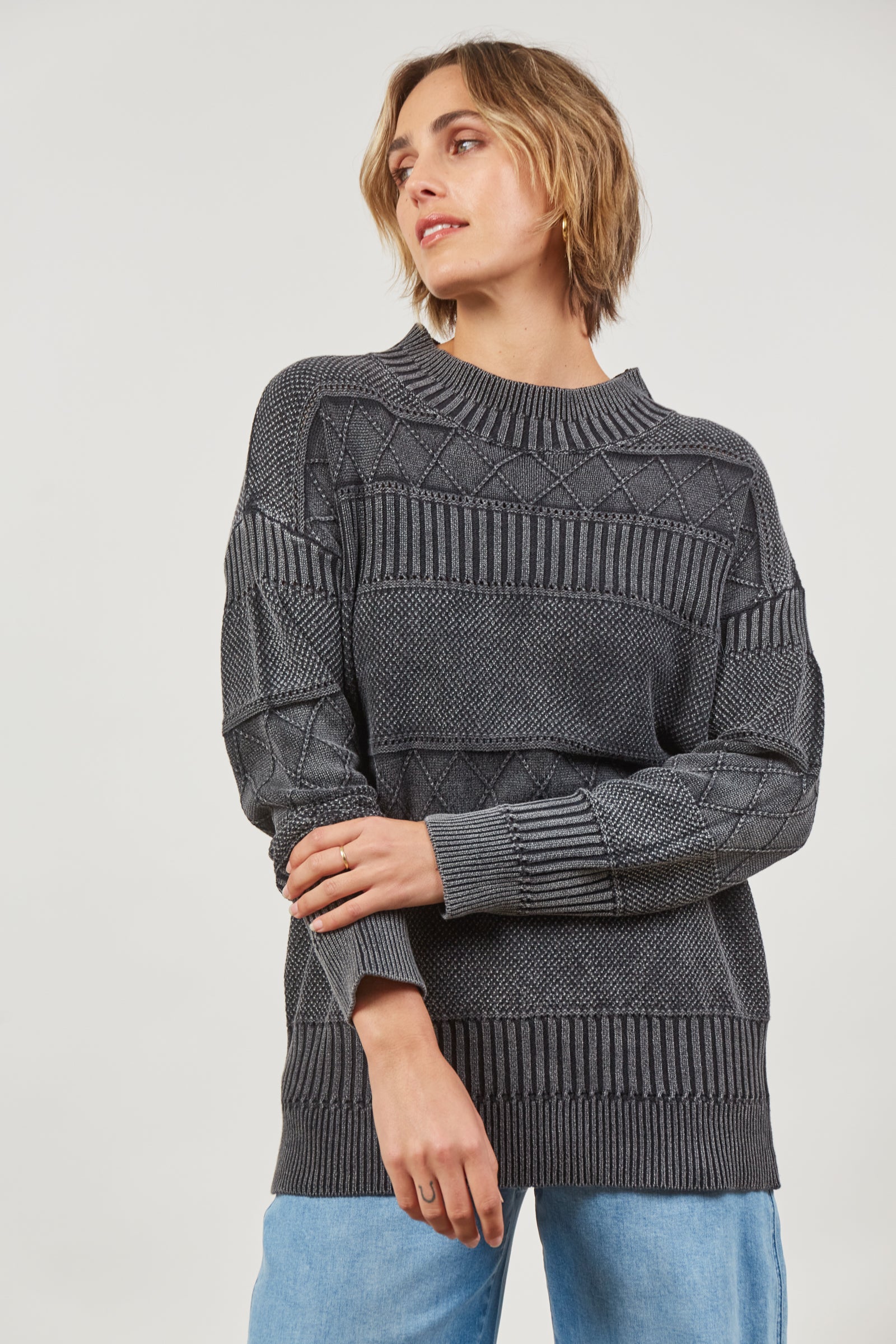 Metro Jumper - Ash - Isle of Mine Clothing - Knit Jumper