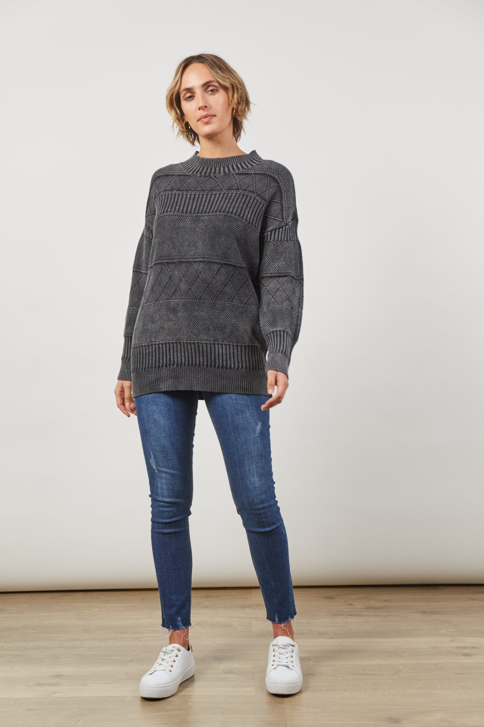 Metro Jumper - Ash - Isle of Mine Clothing - Knit Jumper