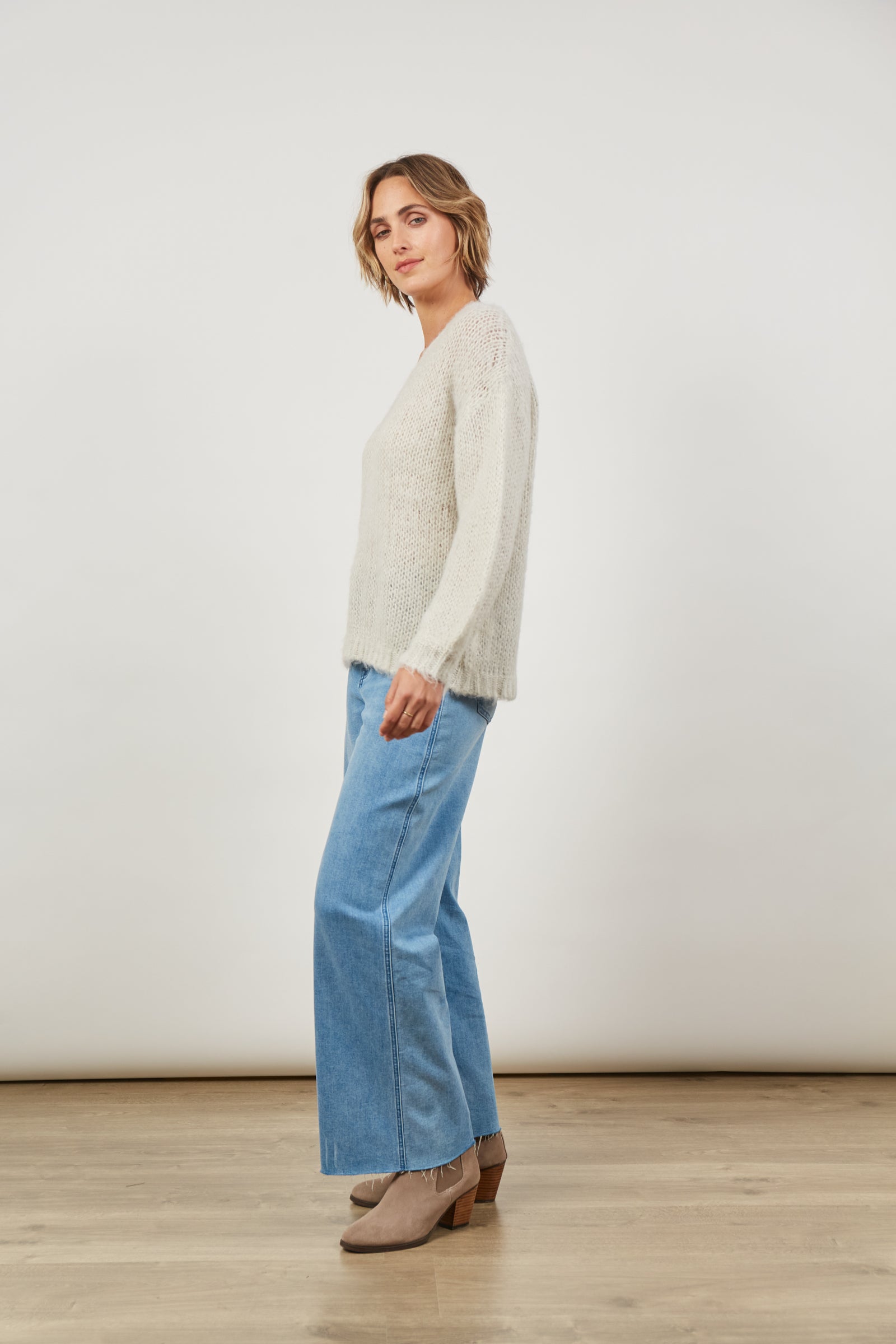 Serene Jumper - Cement - Isle of Mine Clothing - Knit Jumper