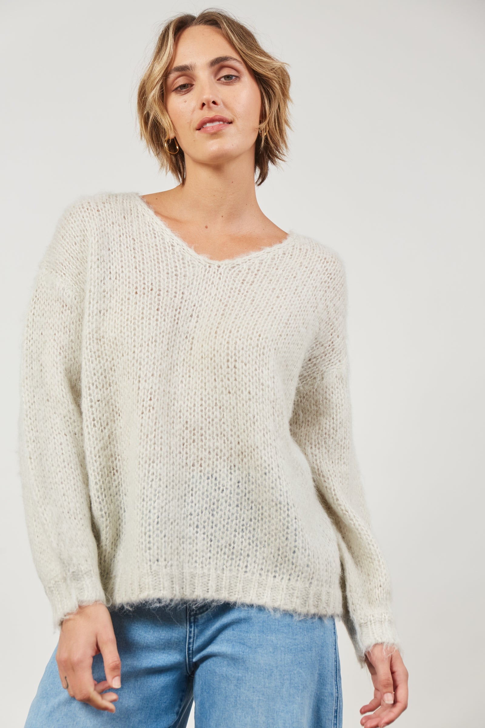 Serene Jumper - Cement - Isle of Mine Clothing - Knit Jumper