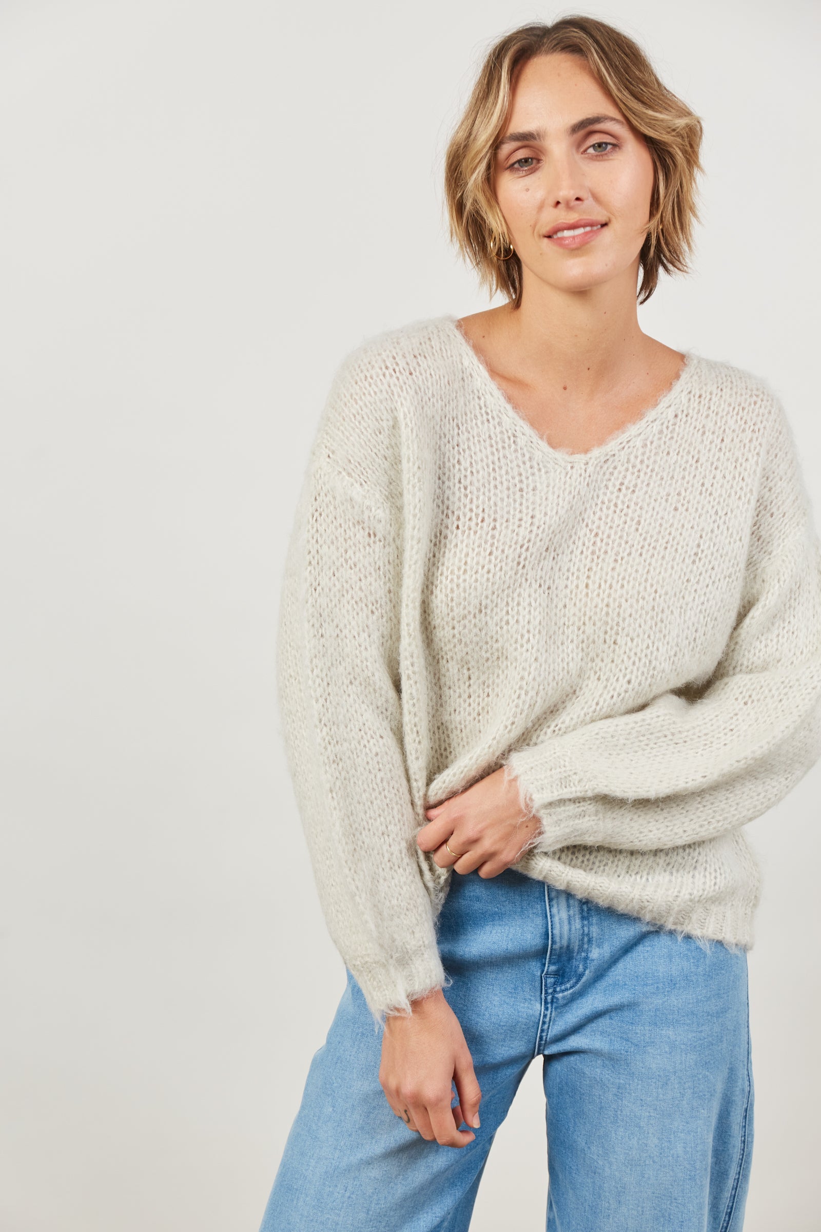 Serene Jumper - Cement - Isle of Mine Clothing - Knit Jumper