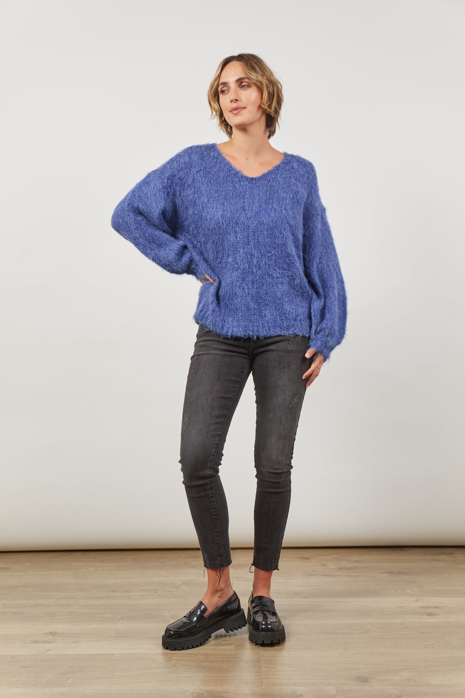 Serene Jumper - Azure - Isle of Mine Clothing - Knit Jumper