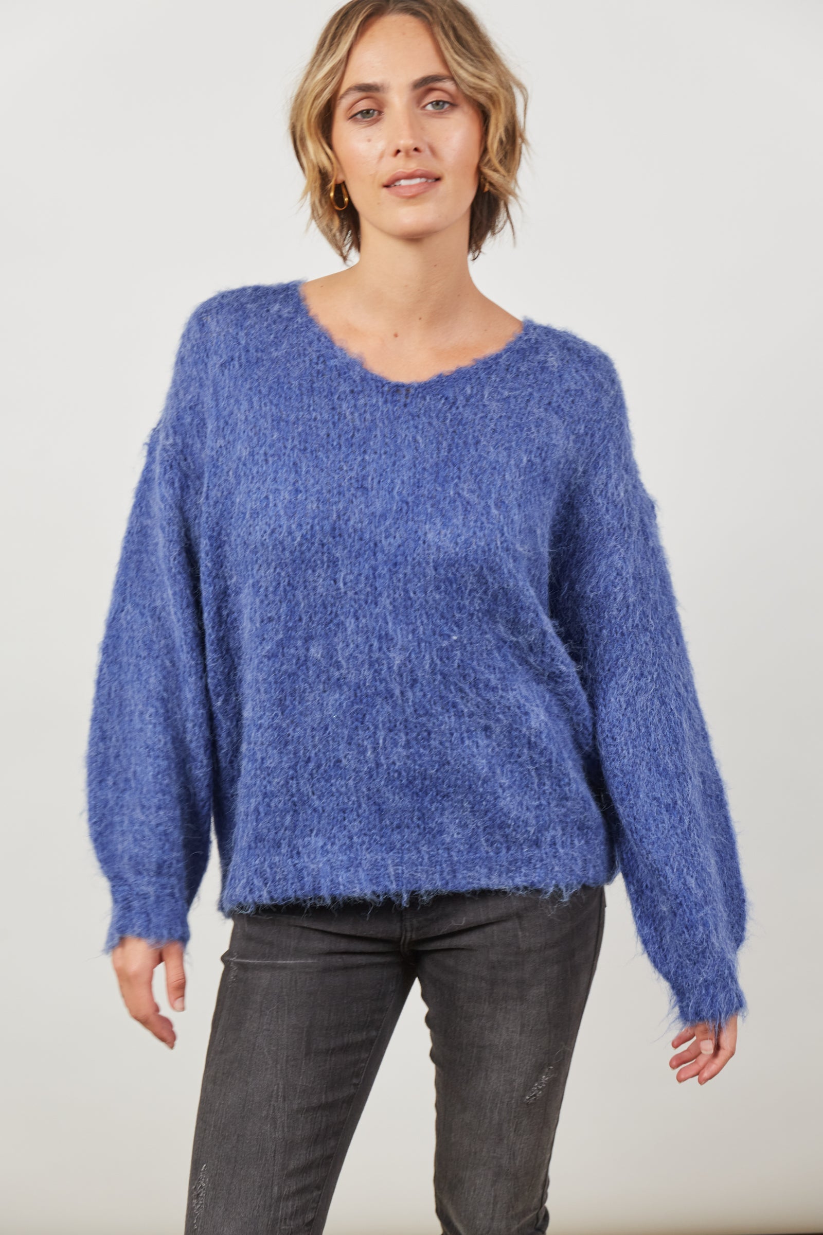 Serene Jumper - Azure - Isle of Mine Clothing - Knit Jumper