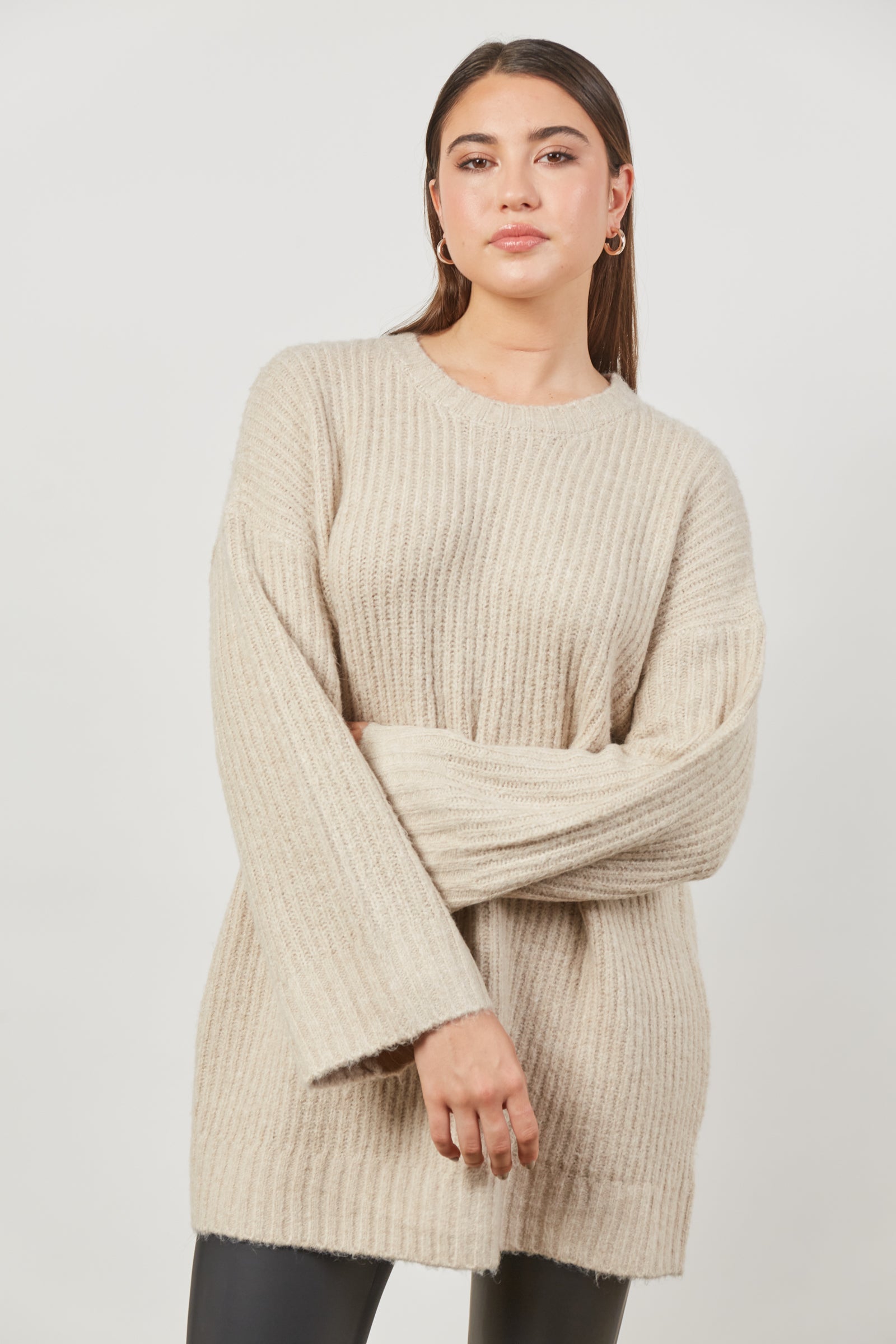 Avenue Oversize Jumper - Buff - Isle of Mine Clothing - Knit Jumper One Size