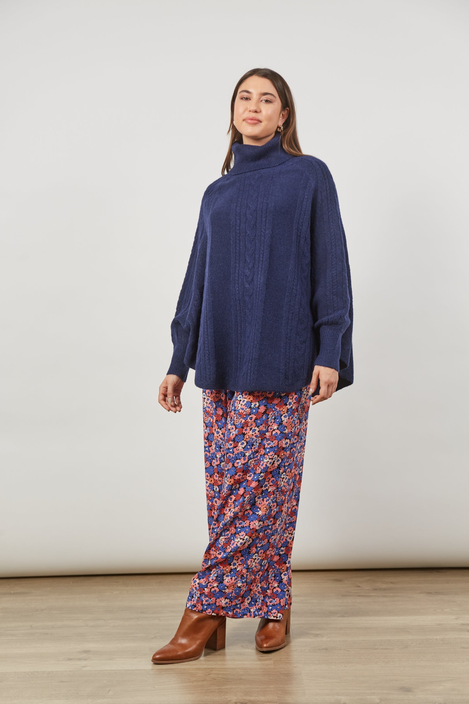 Renew Poncho - Twilight - Isle of Mine Clothing - Knit Poncho One Size