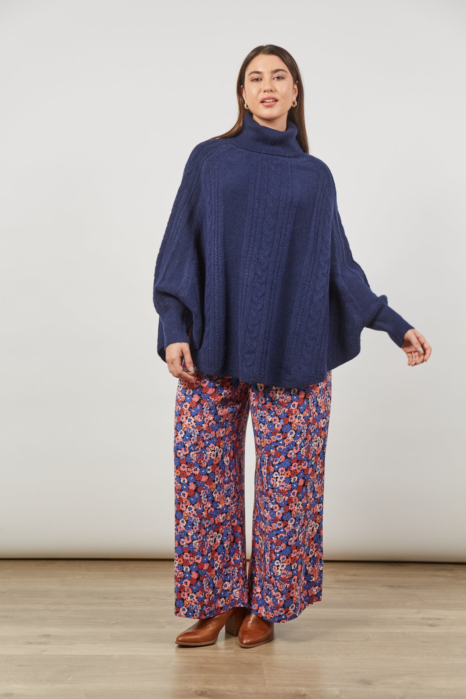 Renew Poncho - Twilight - Isle of Mine Clothing - Knit Poncho One Size