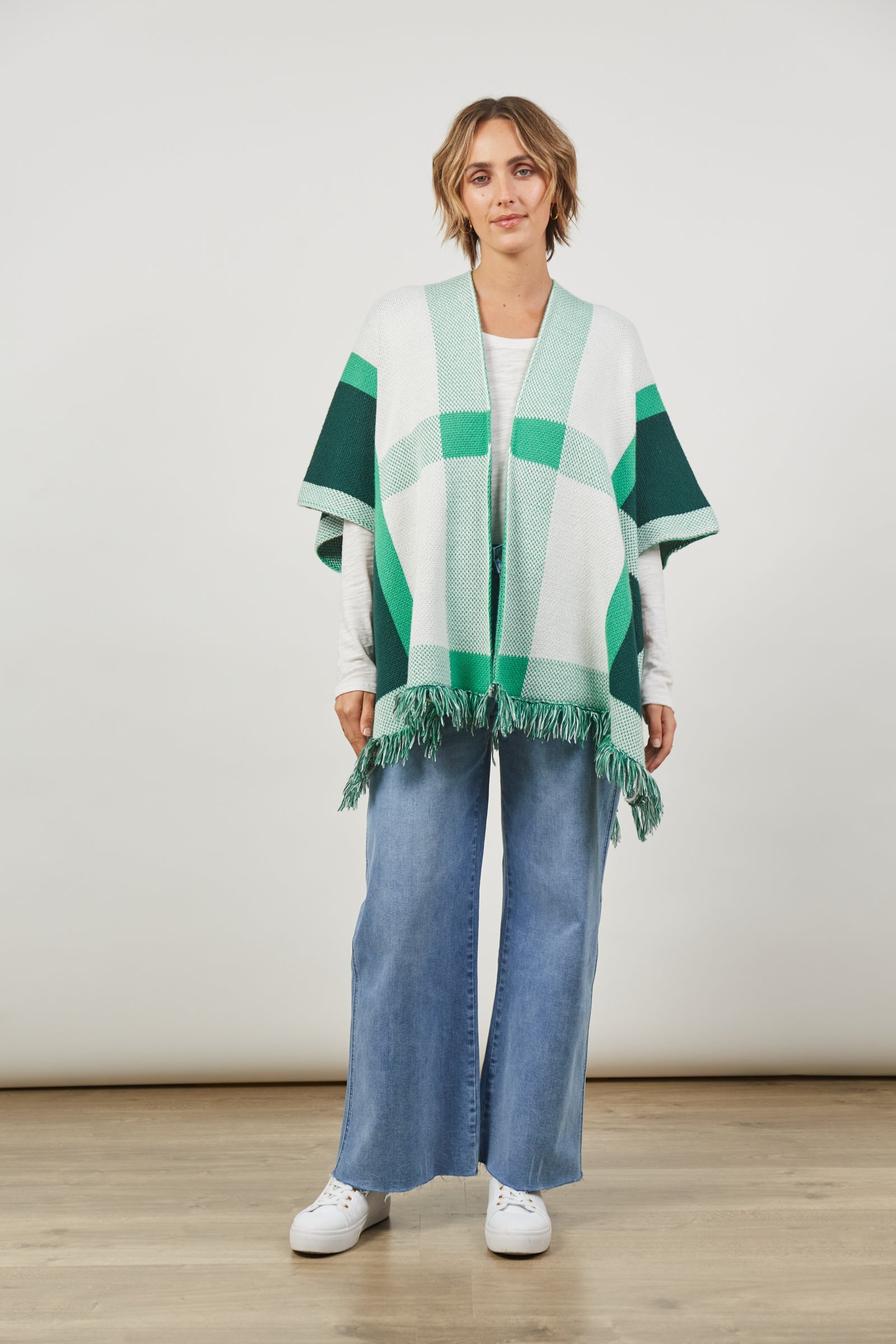 Vista Cape - Meadow - Isle of Mine Clothing - Knit Cape One Size