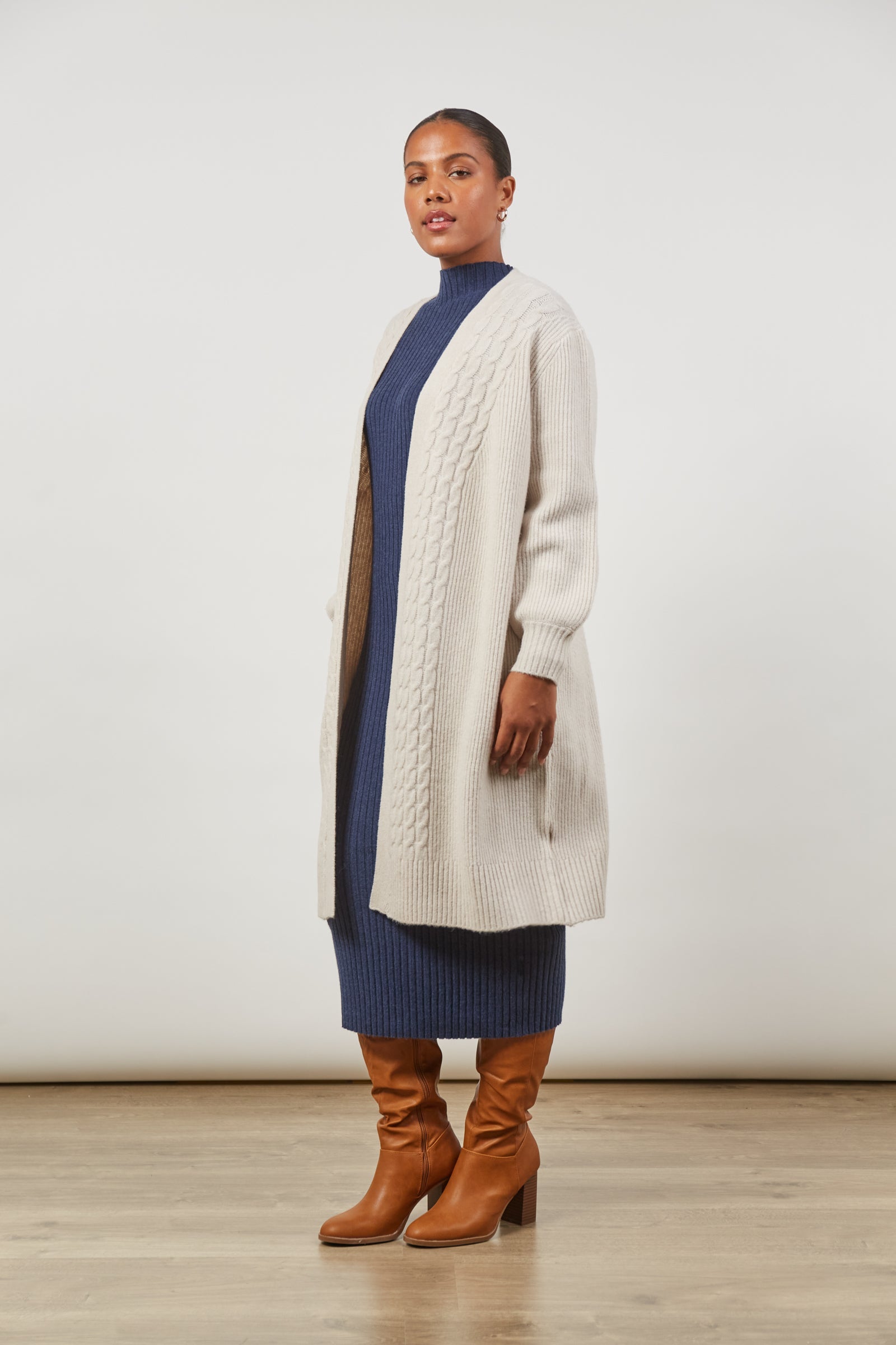 Renew Cardigan - Creme - Isle of Mine Clothing - Knit Cardigan Long