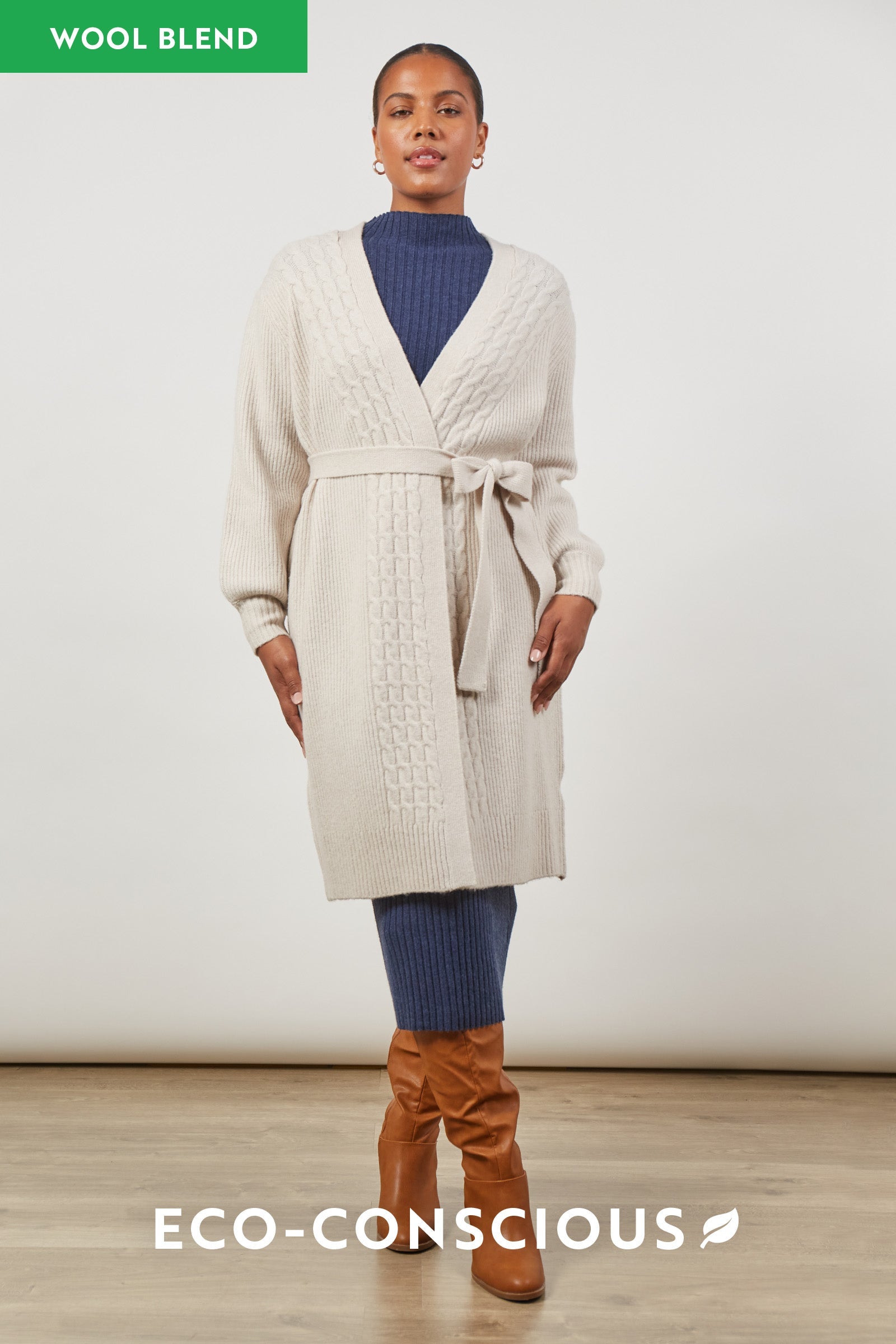 Renew Cardigan - Creme - Isle of Mine Clothing - Knit Cardigan Long