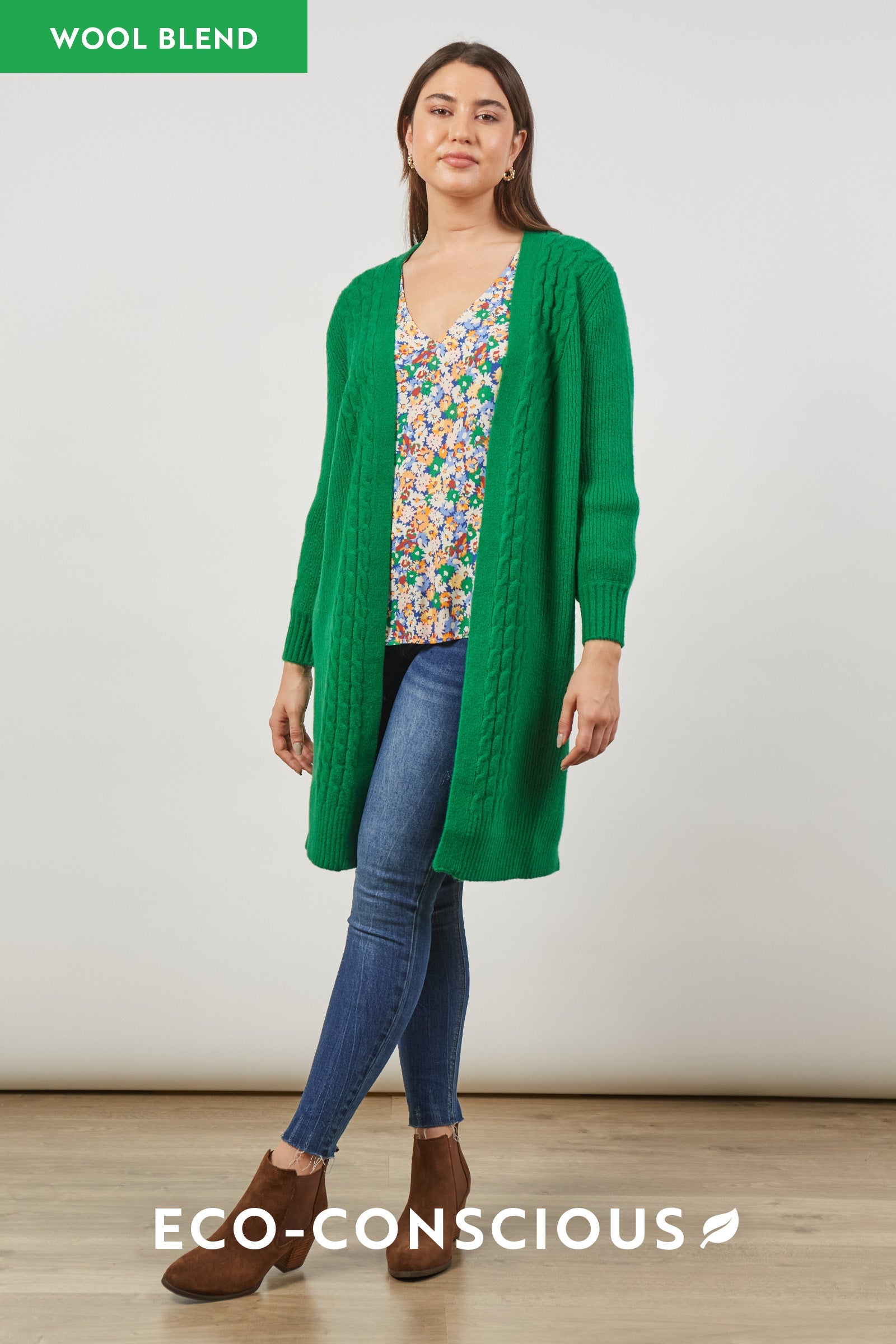 Renew Cardigan - Meadow - Isle of Mine Clothing - Knit Cardigan Long