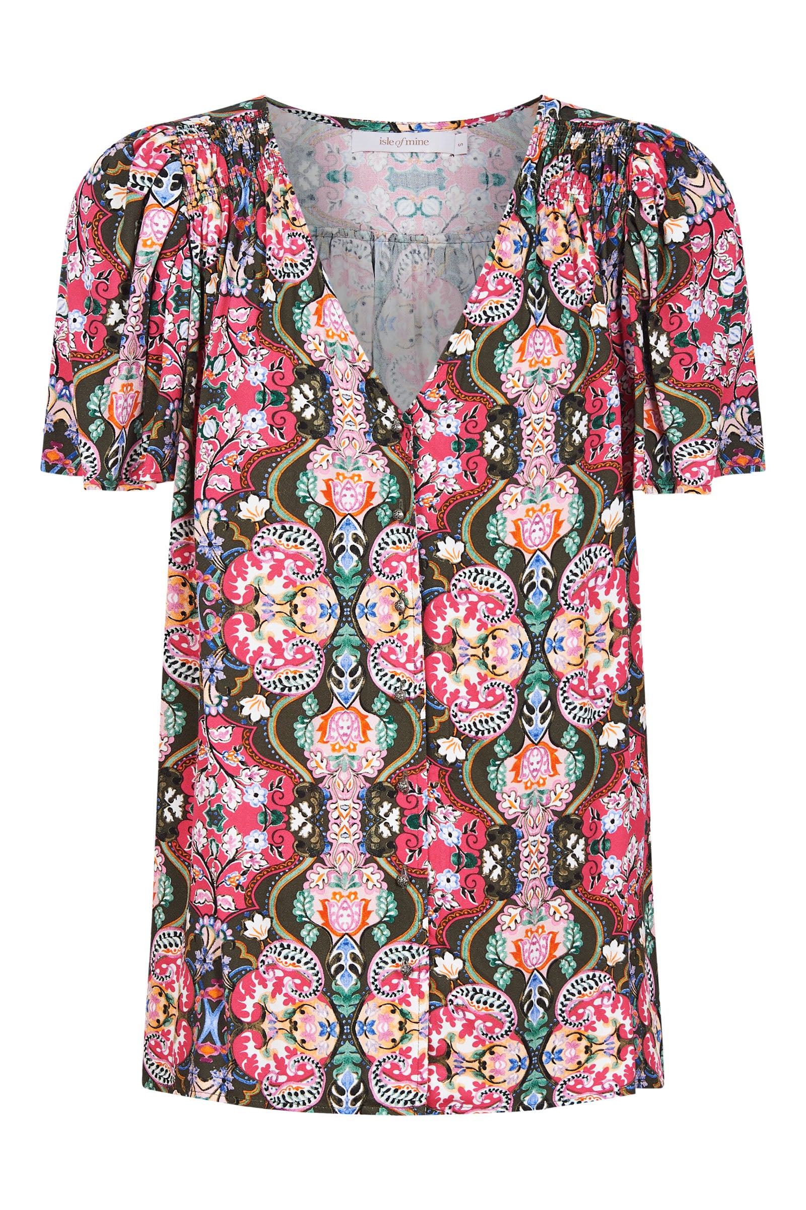 Esme Blouse - Olive Fleuron