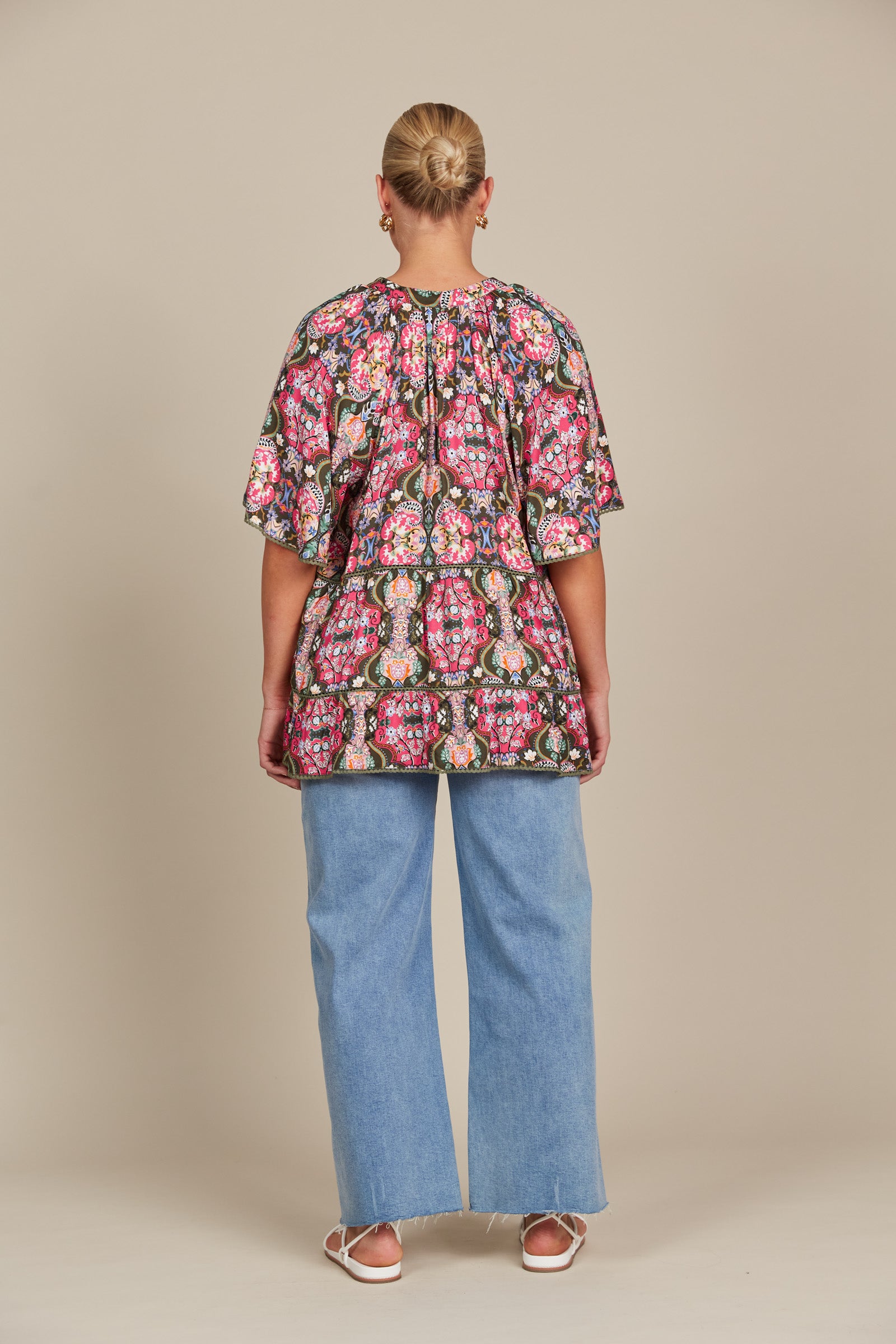 Esme Top - Olive Fleuron