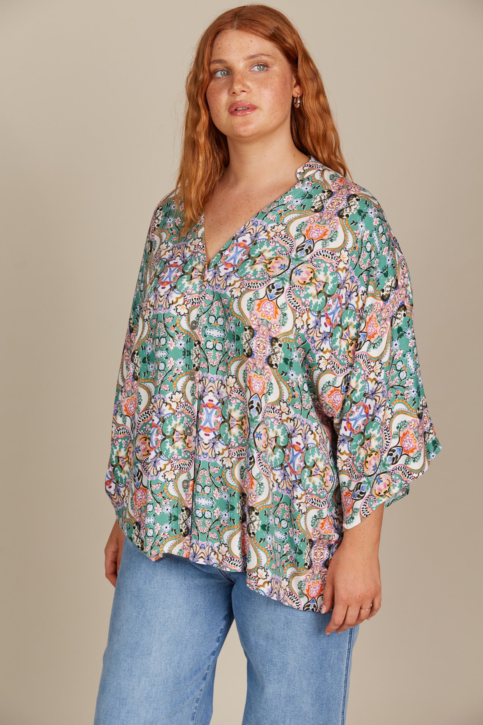 Esme Relaxed Top - Lotus Fleuron